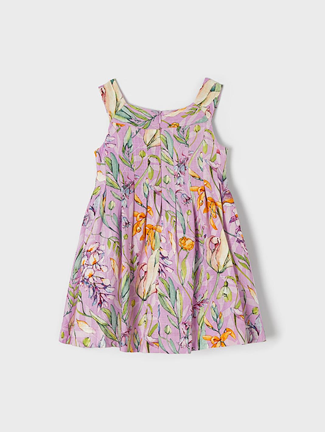 Sukienka w kwiaty Mayoral - fioletowa