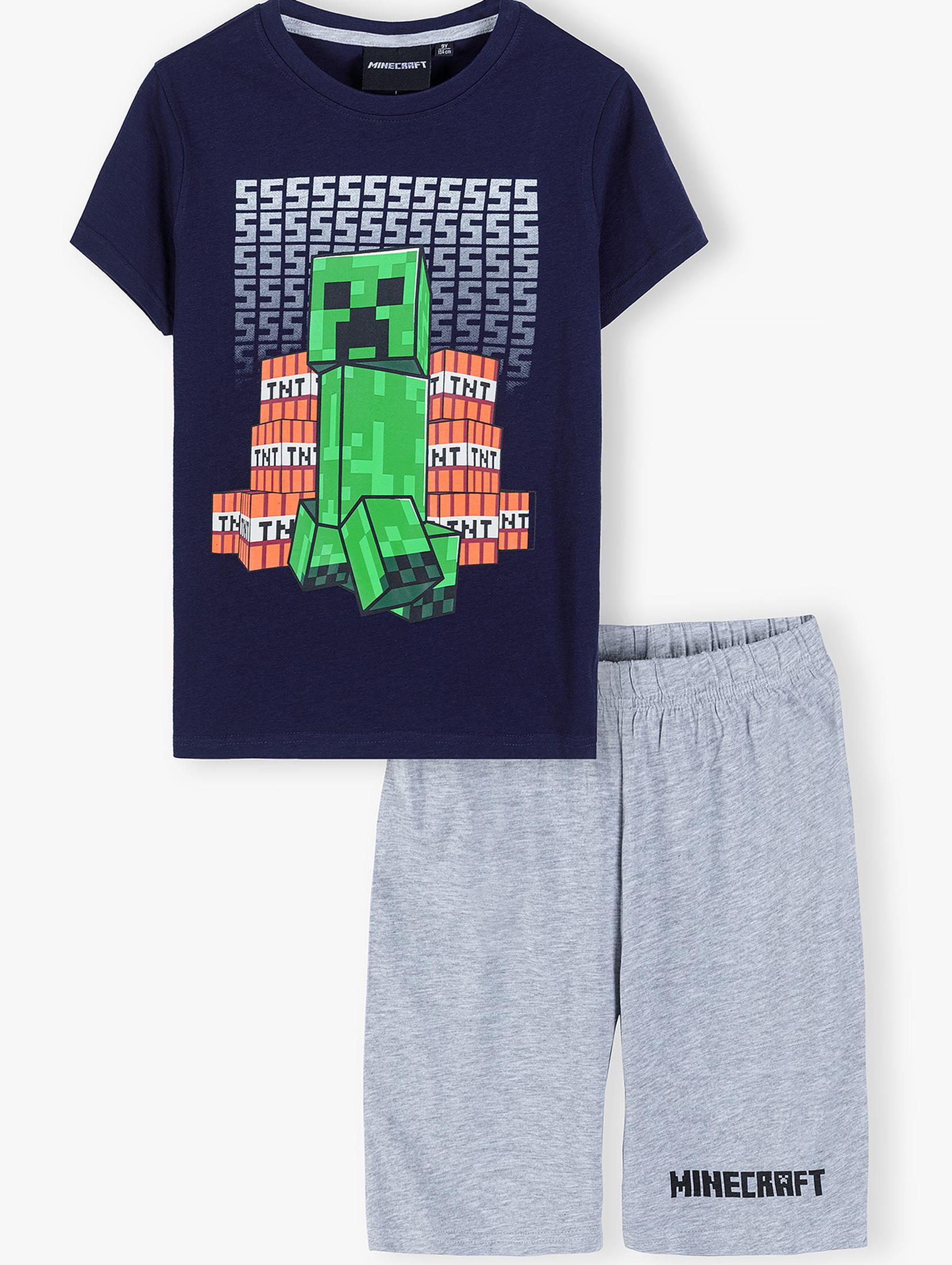 Bawełniana piżama dla chłopca - Minecraft