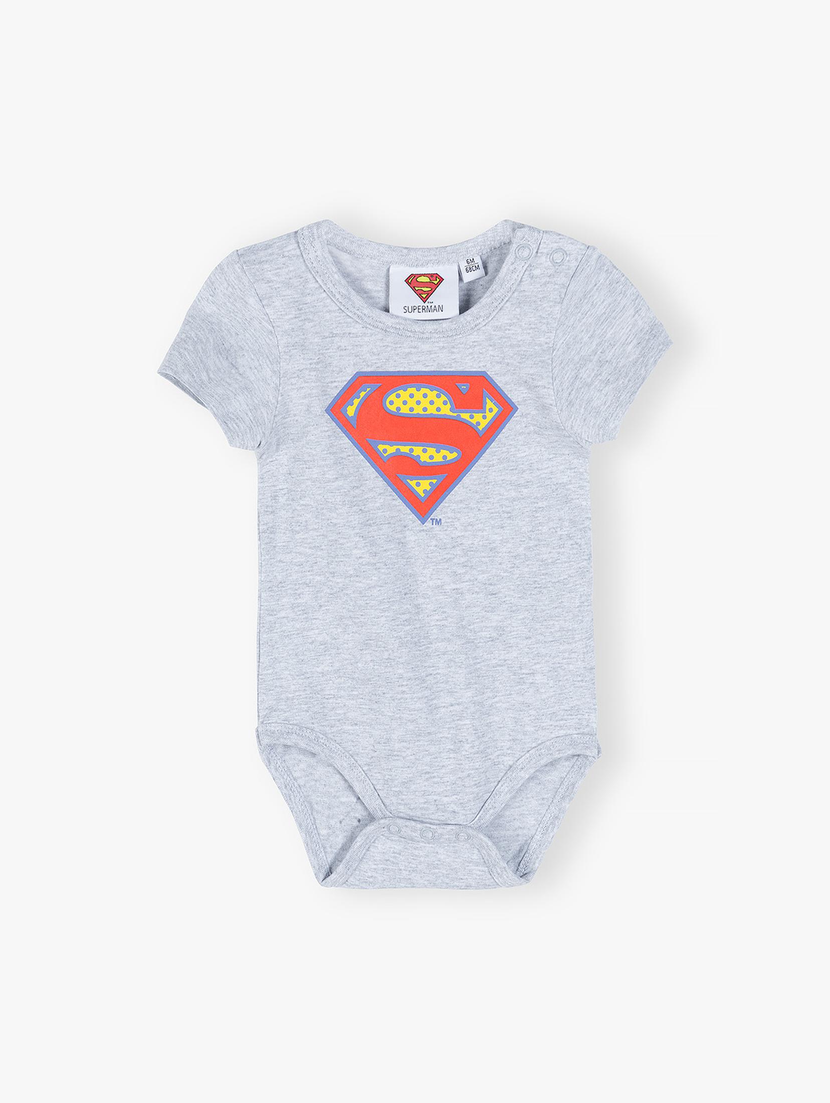 Bawełniane body niemowlęce z krótkim rękawem, Superman