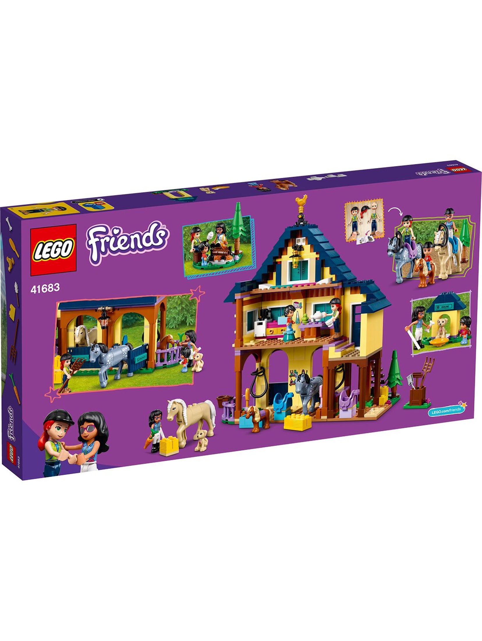 LEGO Friends - Leśne centrum jeździeckie 41683 - 511 elementów, wiek 7+