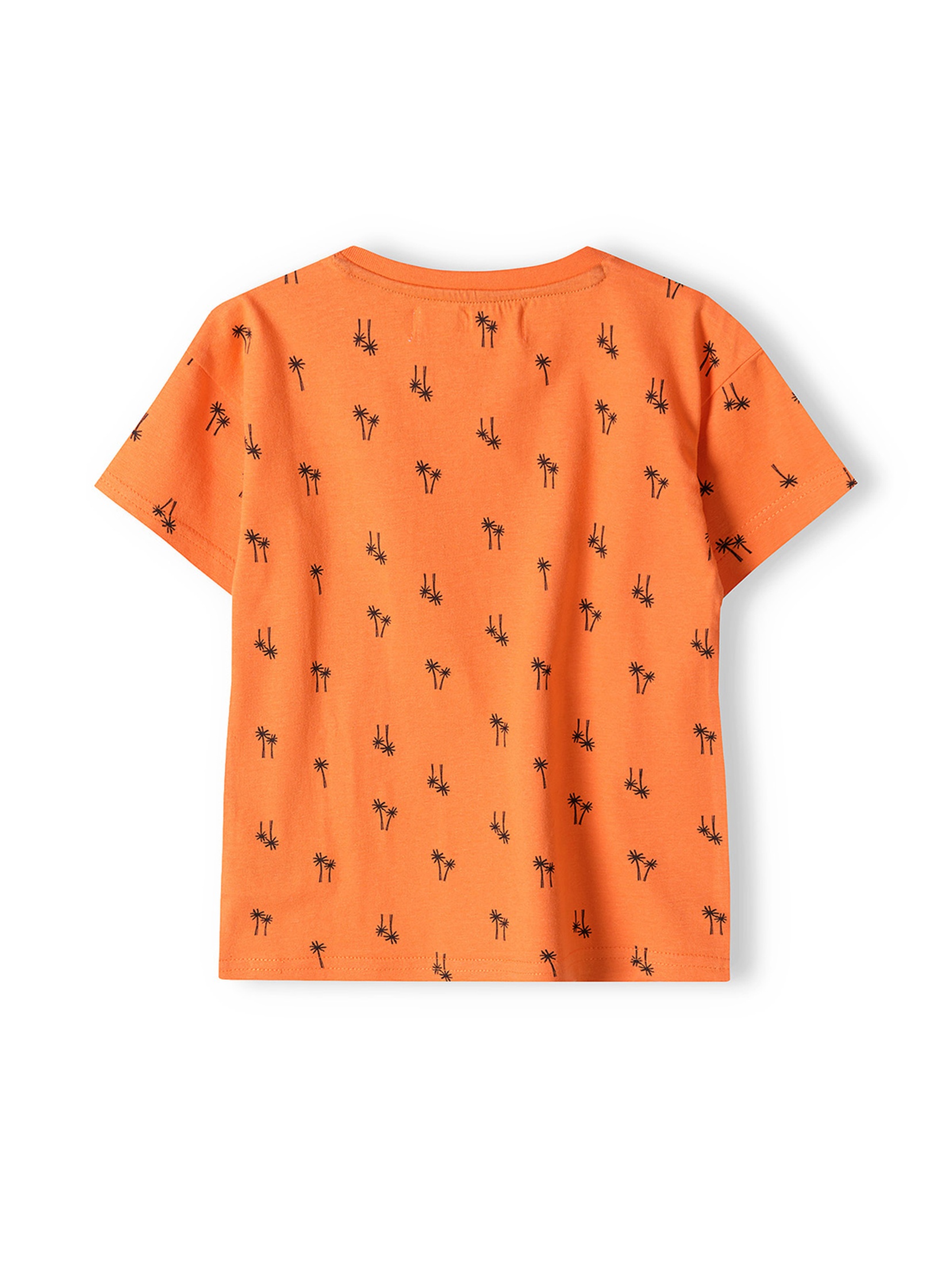 Pomarańczowa koszulka bawełniana dla niemowlaka z nadrukiem