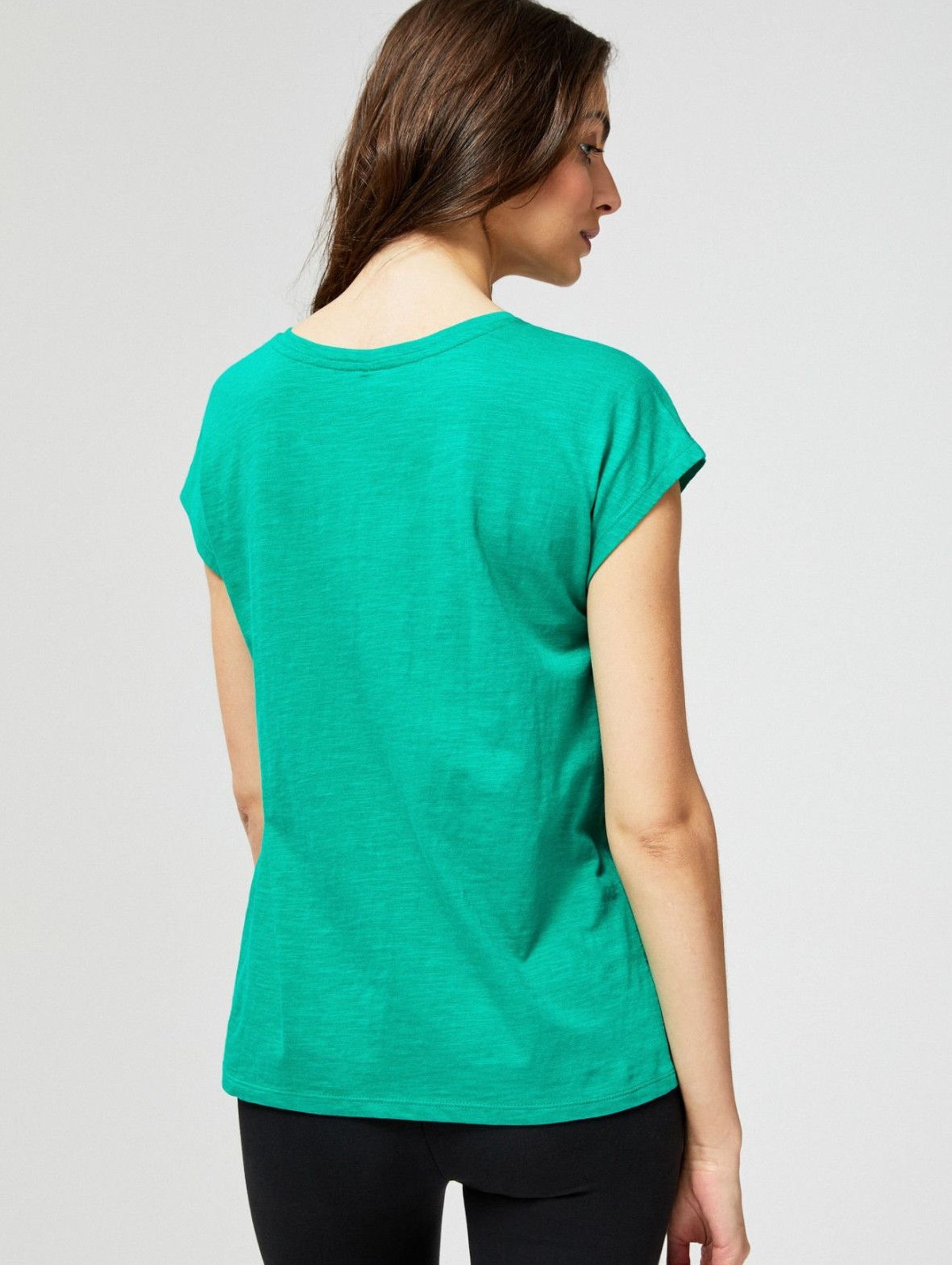T-shirt damski bawełniany zielony