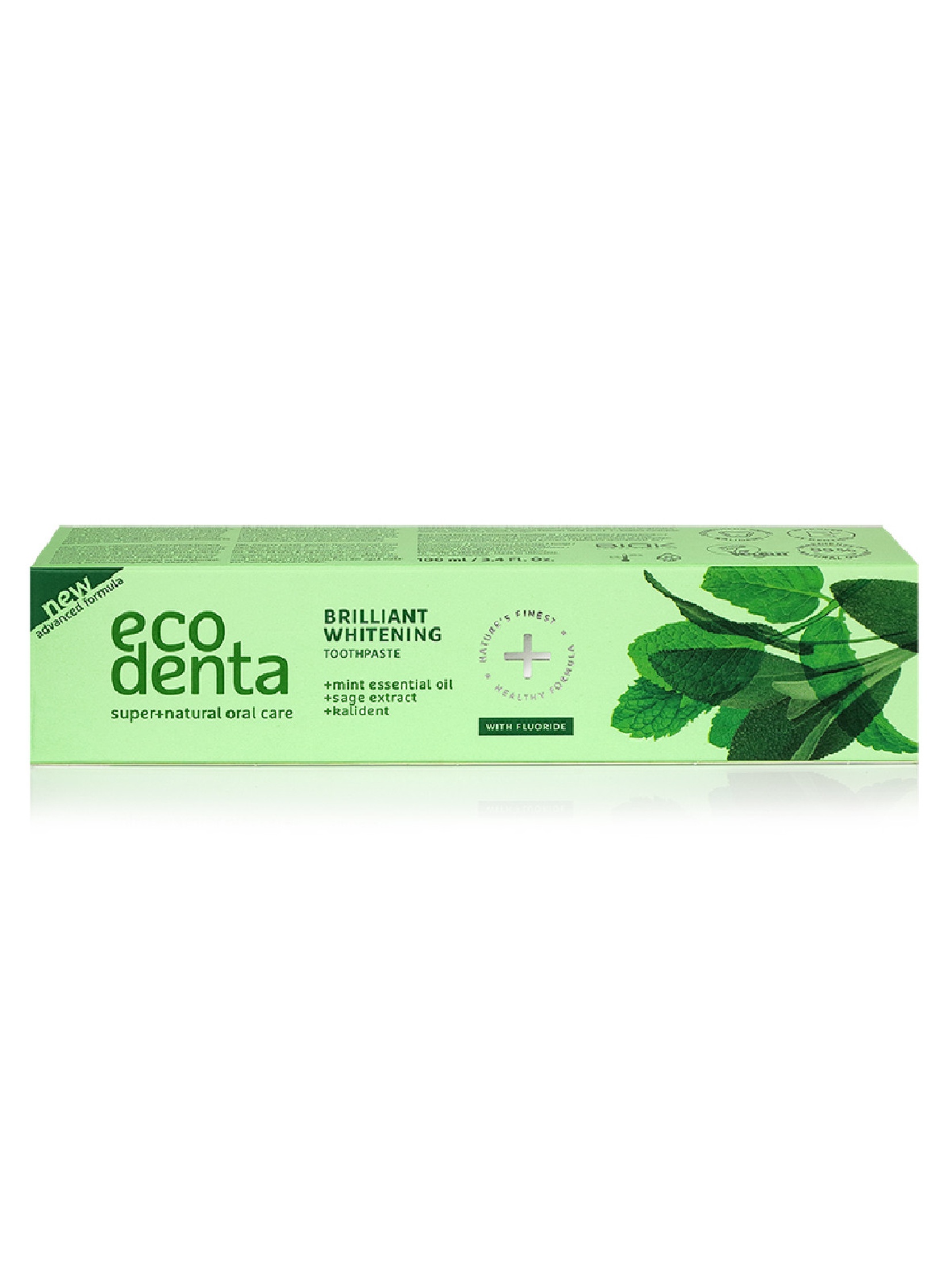 Ecodenta Green Line - Wybielająca pasta do zębów z olejkiem miętowym i fluorem 100ml