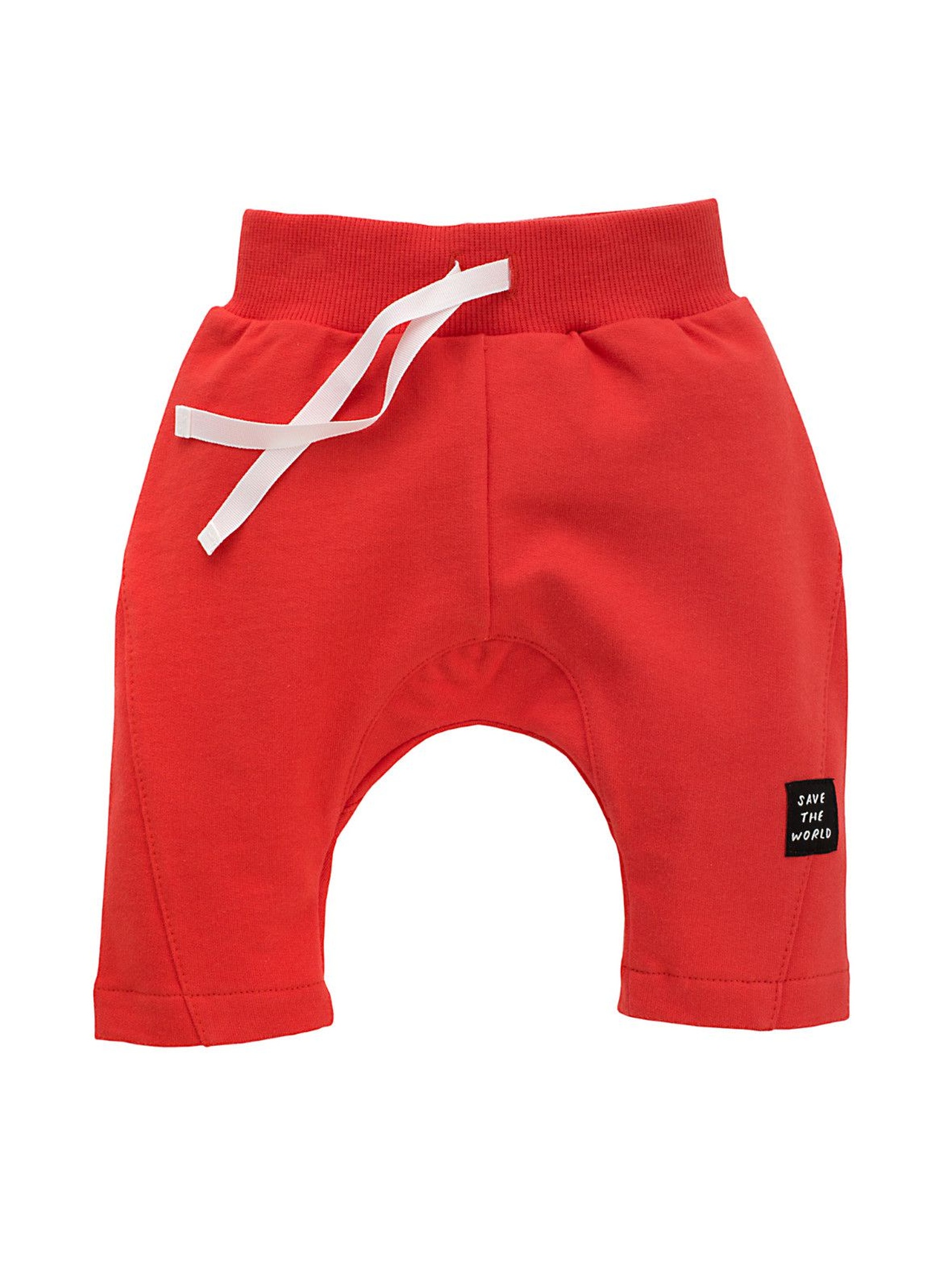 Spodnie niemowlęce dresowe czerwone