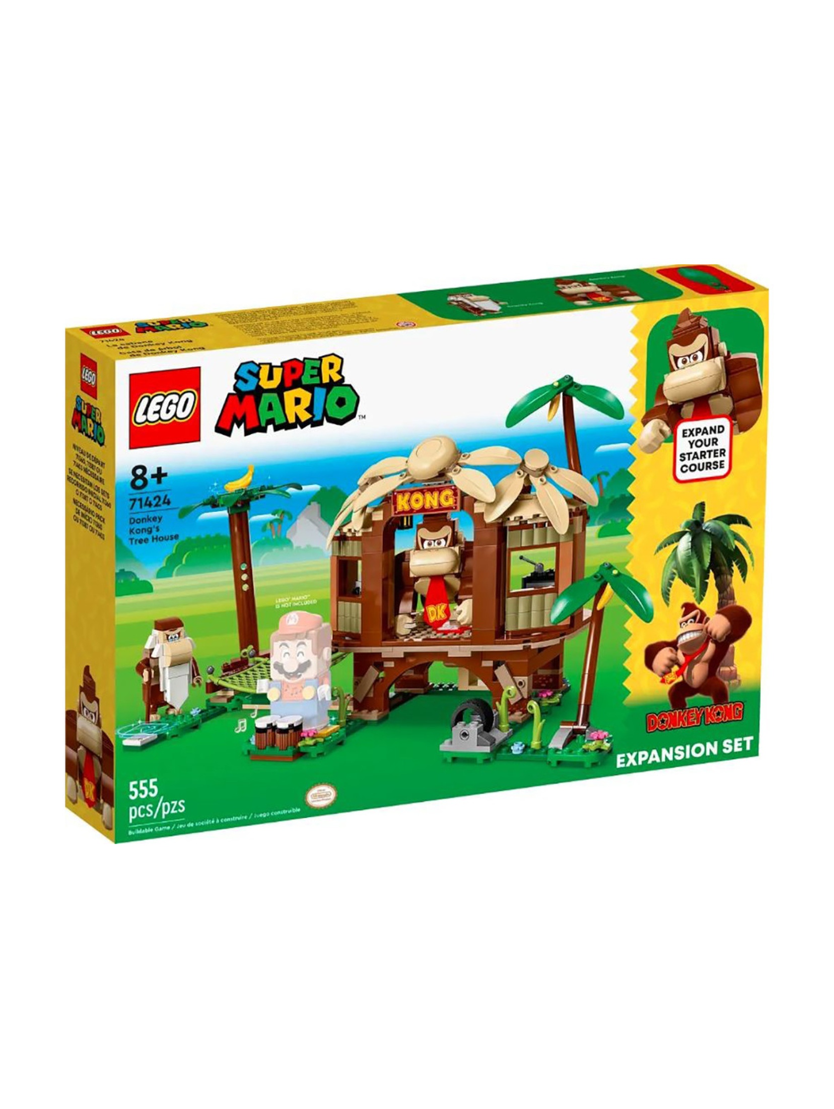 Klocki LEGO Super Mario 71424 Domek na drzewie Donkey Konga - zestaw rozszerzający - 555 elementów, wiek 8 +