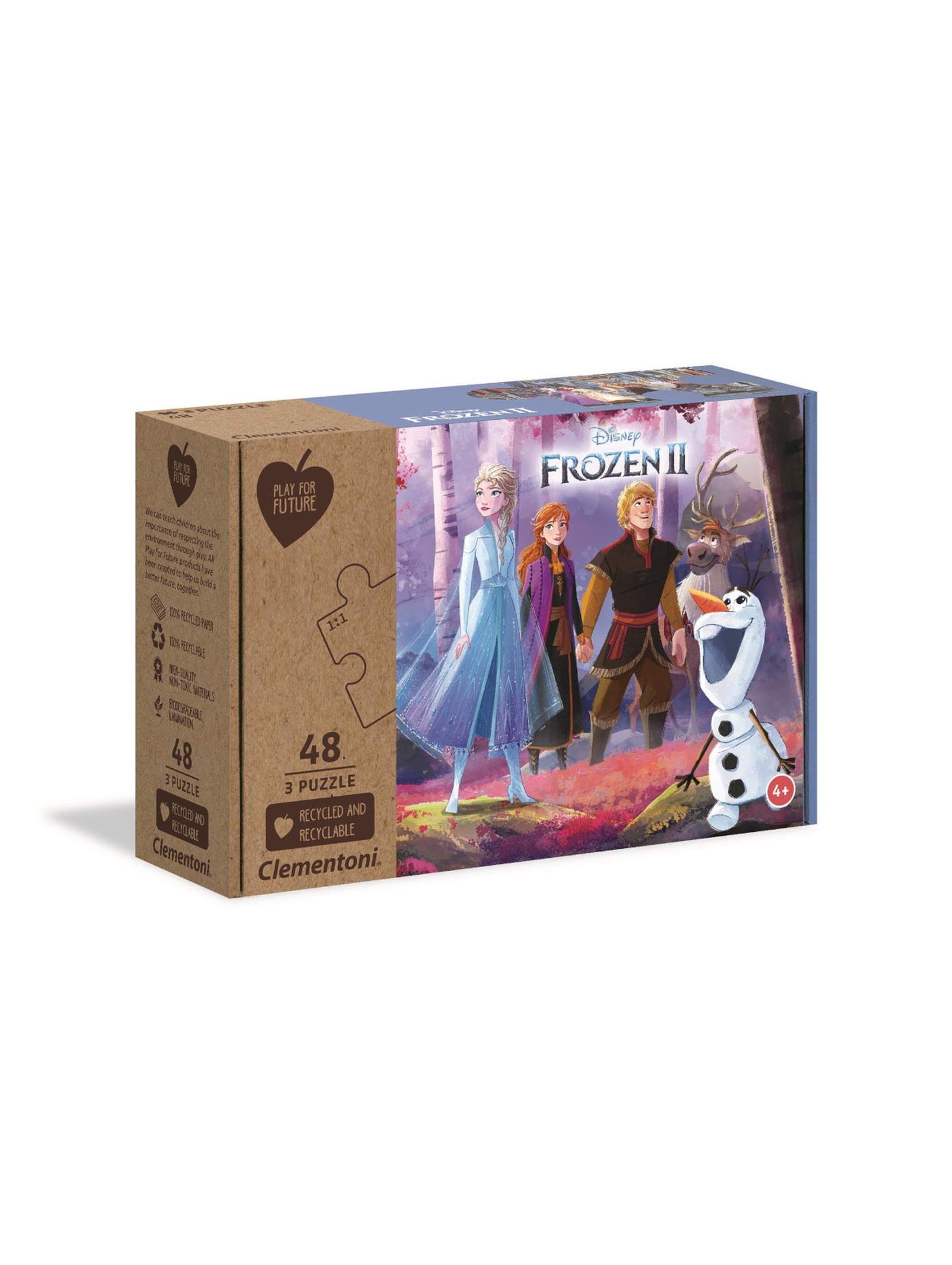 Puzzle 3 x 48 elelentów Play for future - Frozen 2