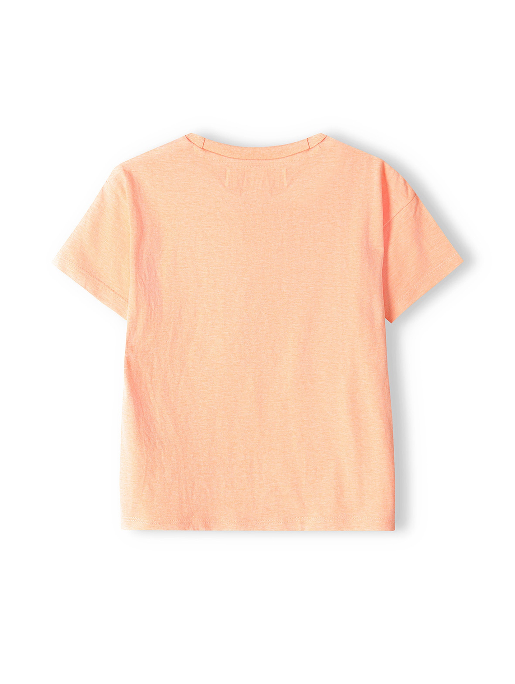 Pomarańczowa koszulka letnia niemowlęca z nadrukiem