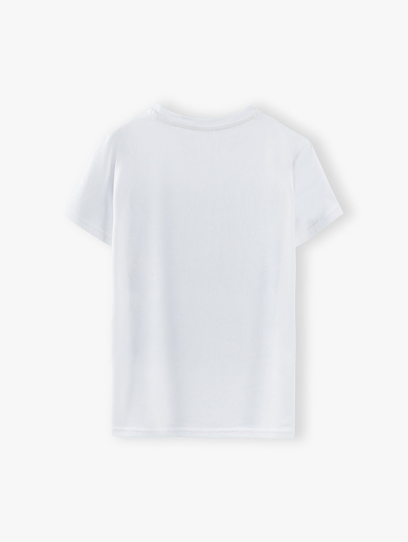 T-shirt chłopięcy w kolorze białym z nadrukiem