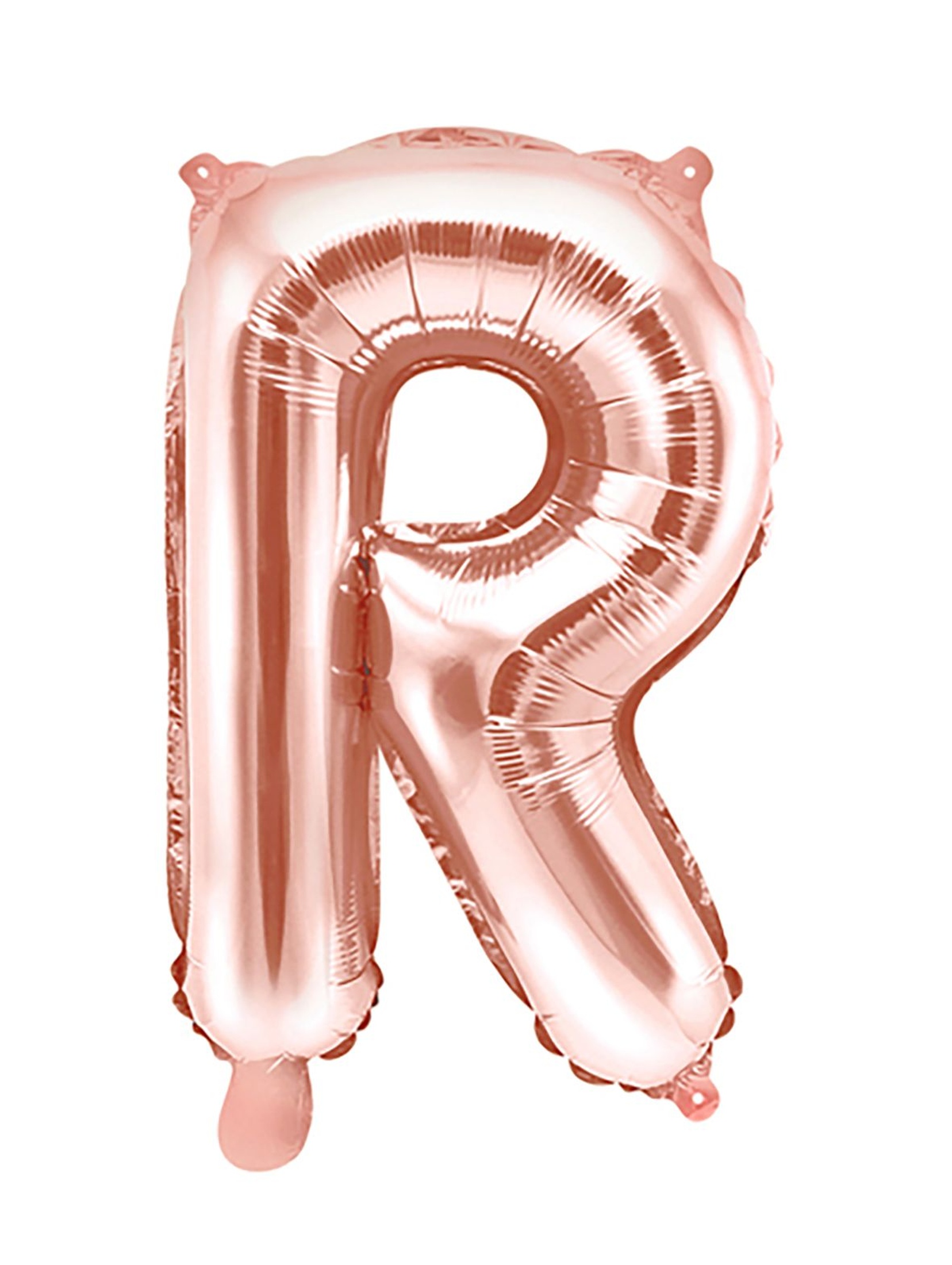 Balon foliowy Litera ''R'', 35cm, różowe złoto (1 op. / 1 szt.)
