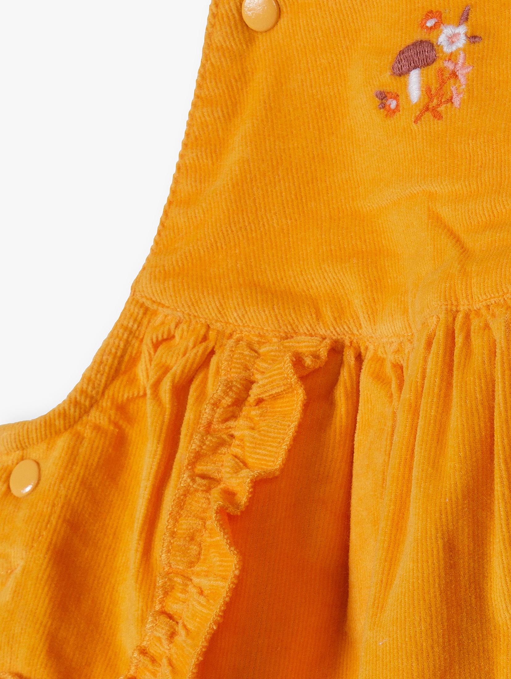 Sztruksowa spódnica ogrodniczka niemowlęca - pomarańczowa