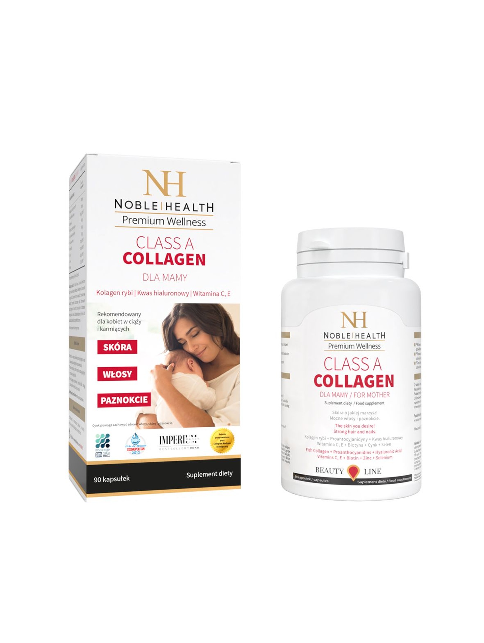 Kolagen Class A Collagen dla MAMY Noble Health 90 kapsułek