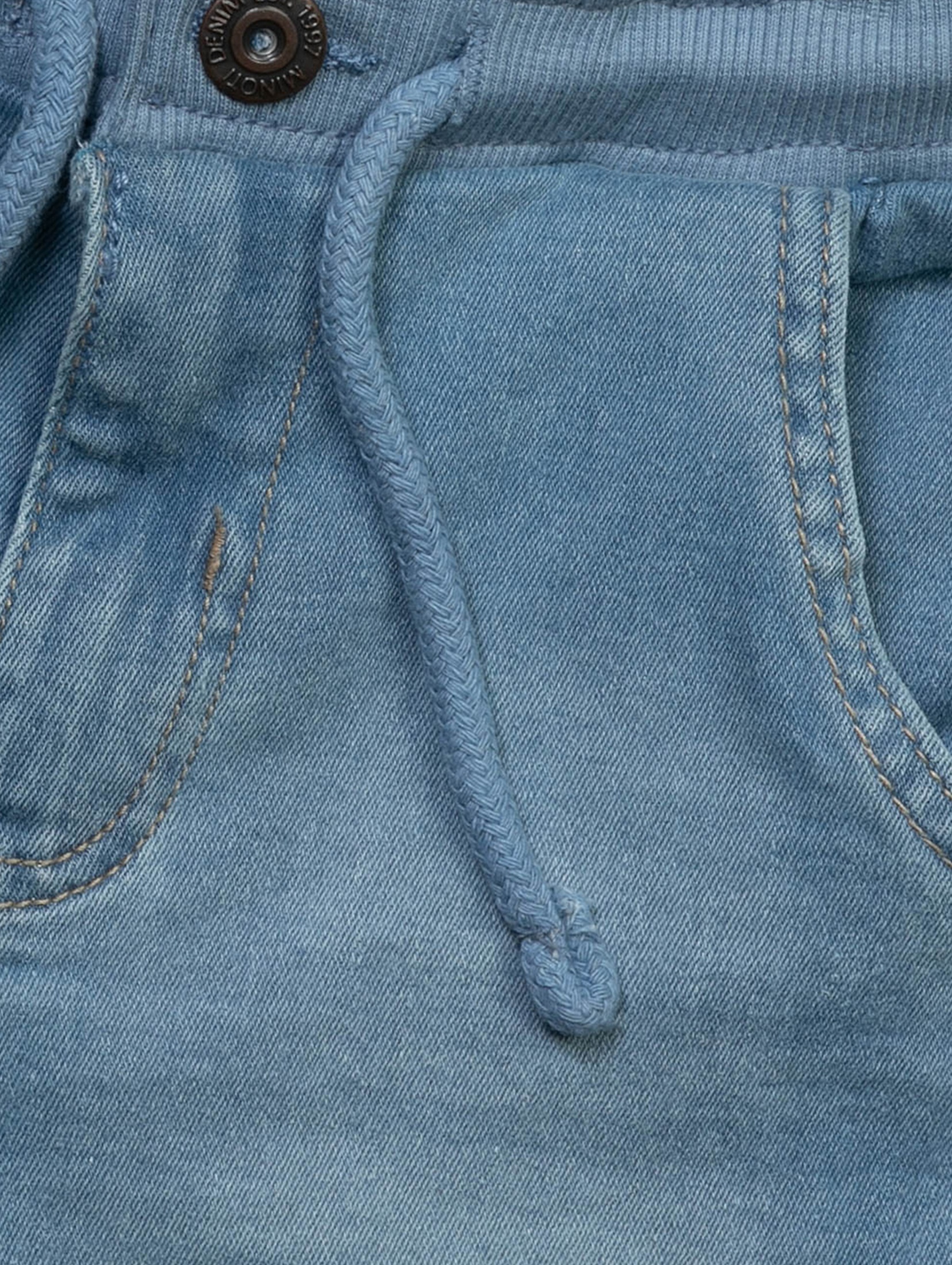 Niemowlęce szorty jeansowe ze ściągaczem w pasie
