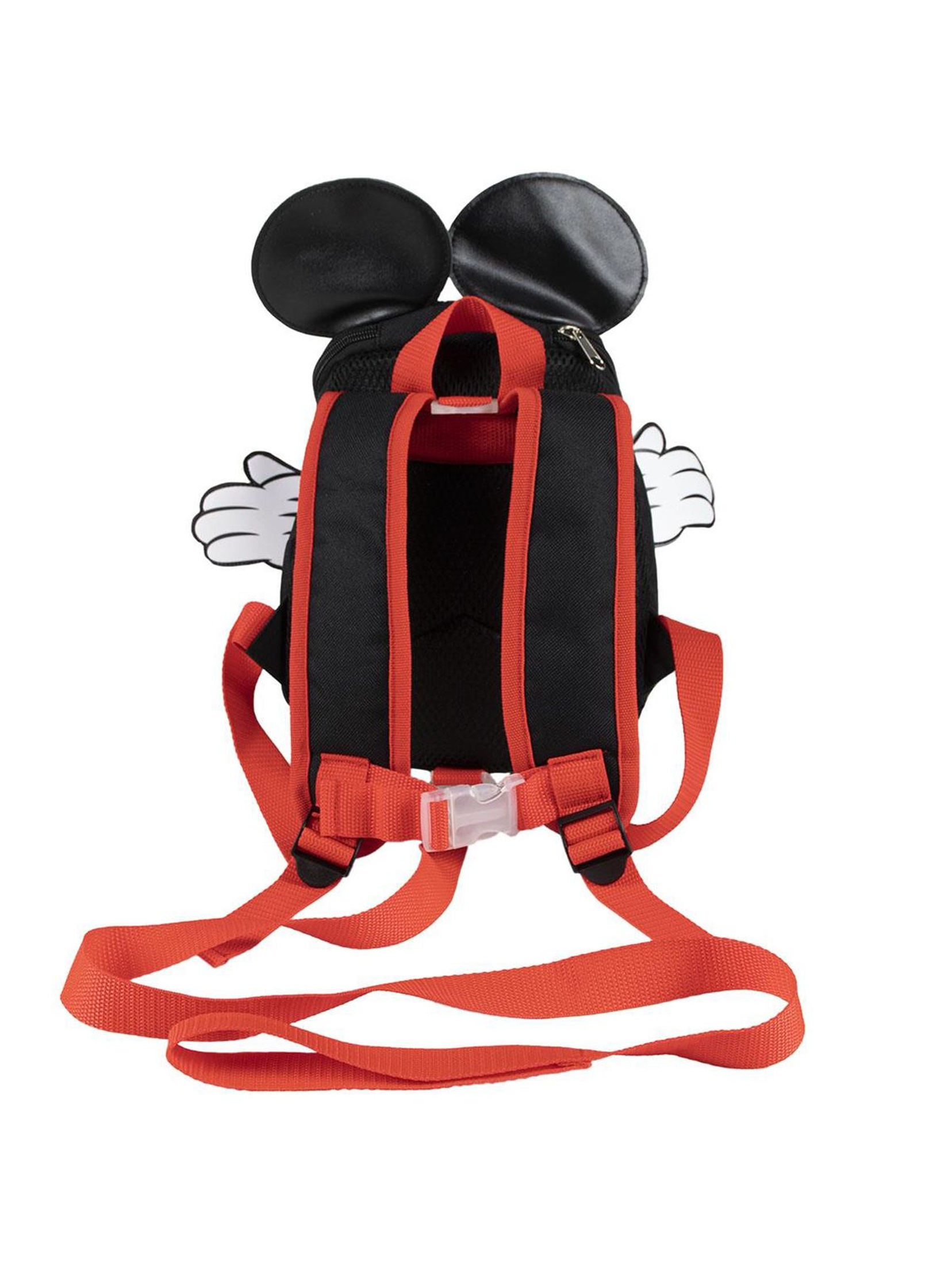 Plecak dziecięcy przedszkolny z paskiem do kontroli rodzicielskiej Myszka Miki - czarny