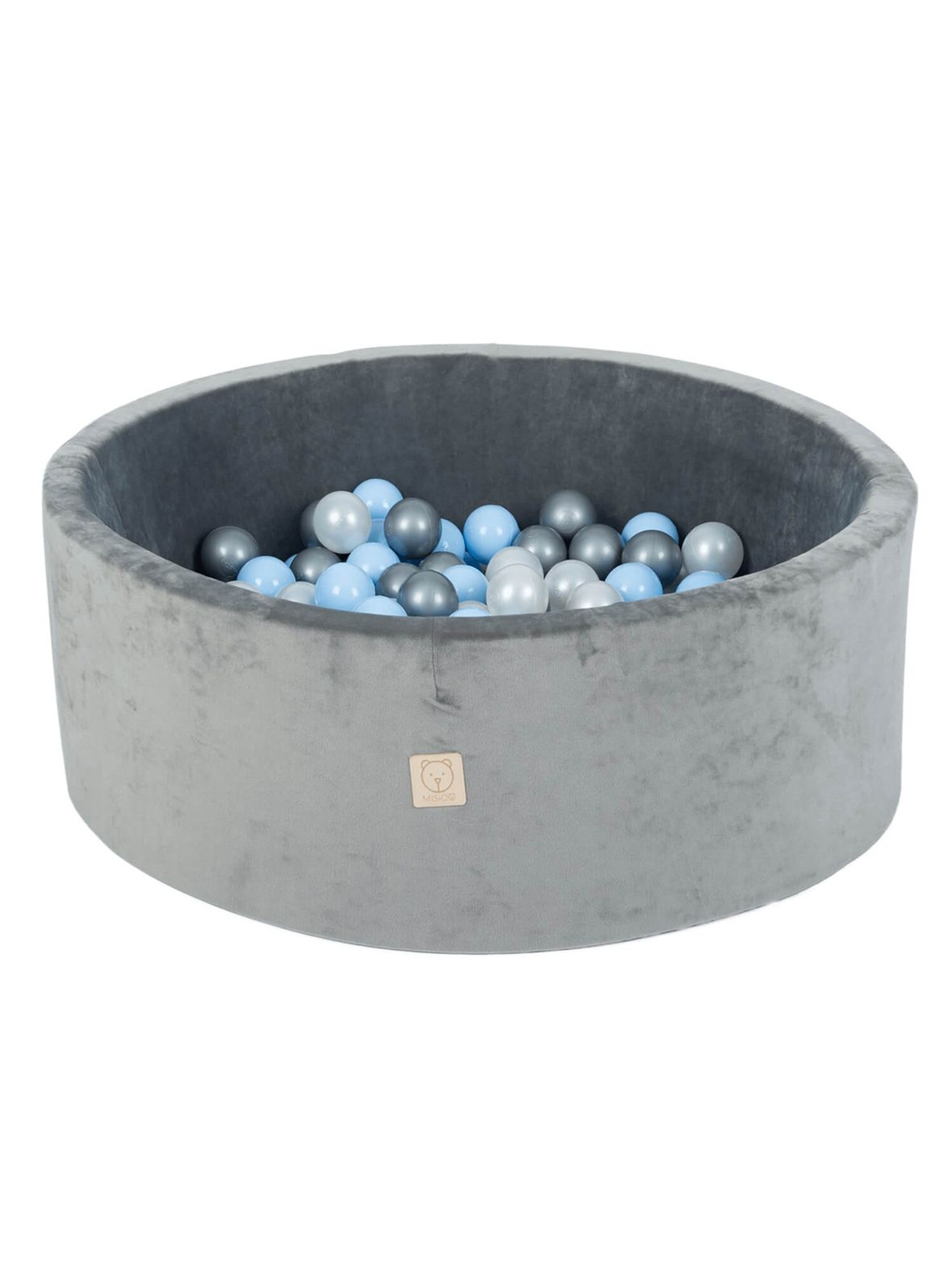 Suchy basenik z kulkami Velvet - 200 piłek: srebrny/perłowy/niebieski Jasny