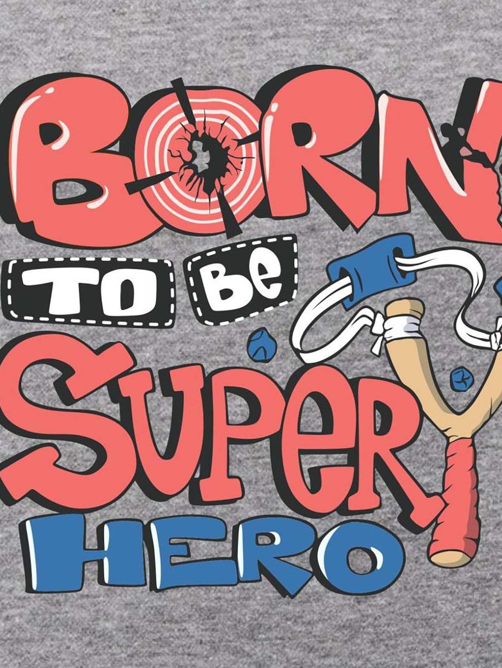 Chłopięca bluza z napisem Born to be superhero szara