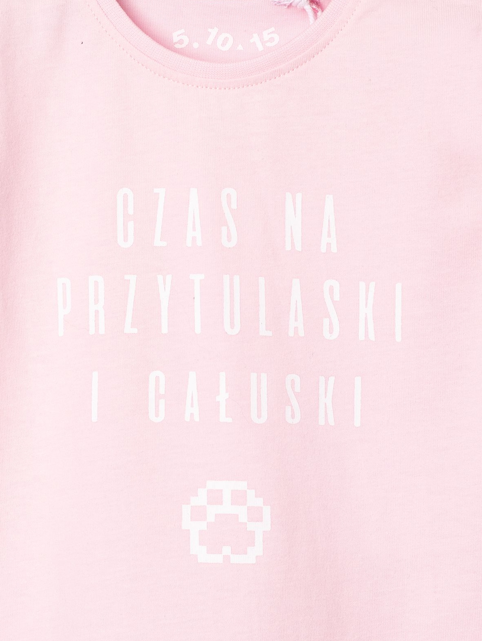 Różowa bluzka dla dziewczynki z polskimi napisami