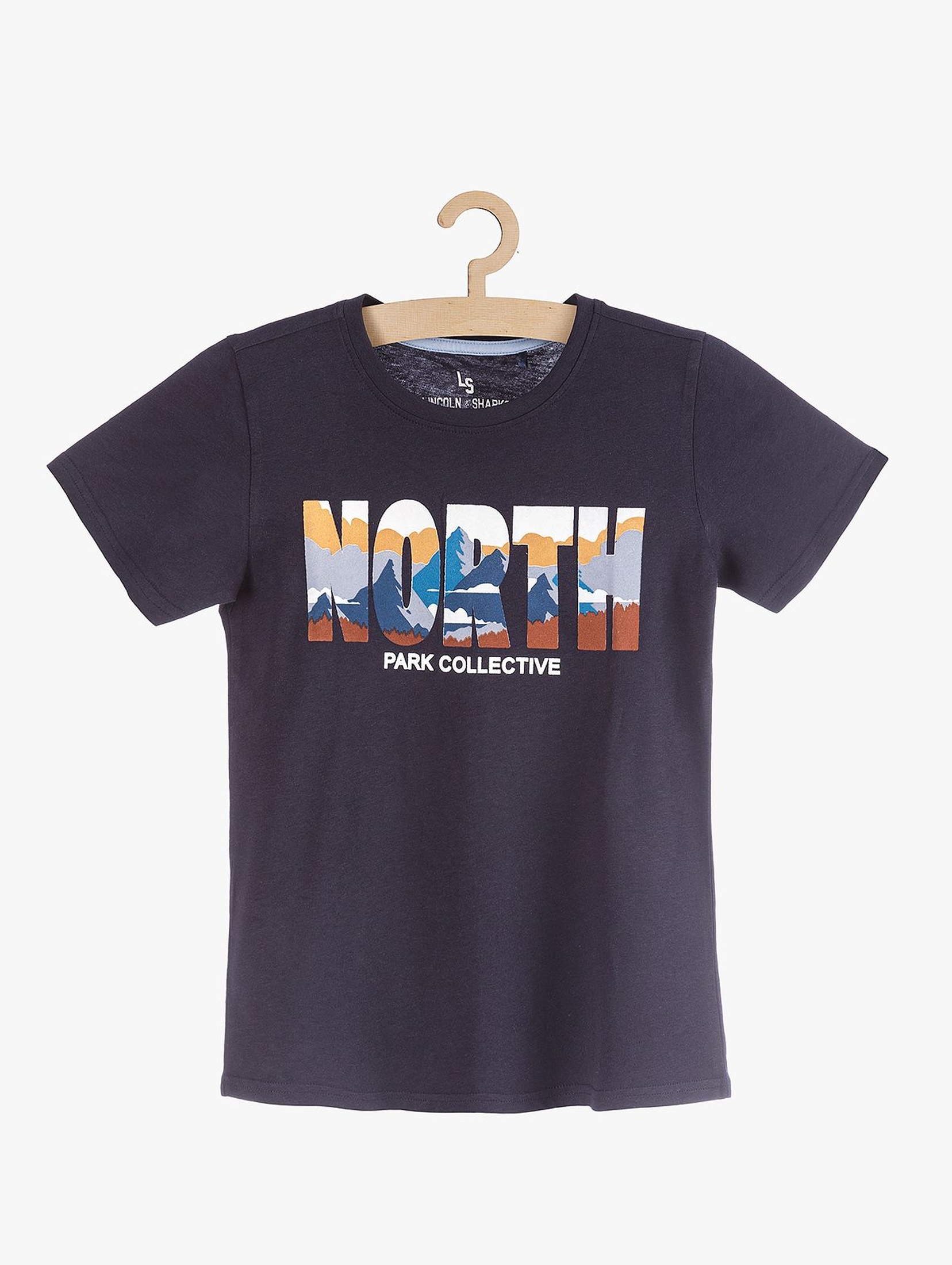 Granatowy tshirt z napisem North