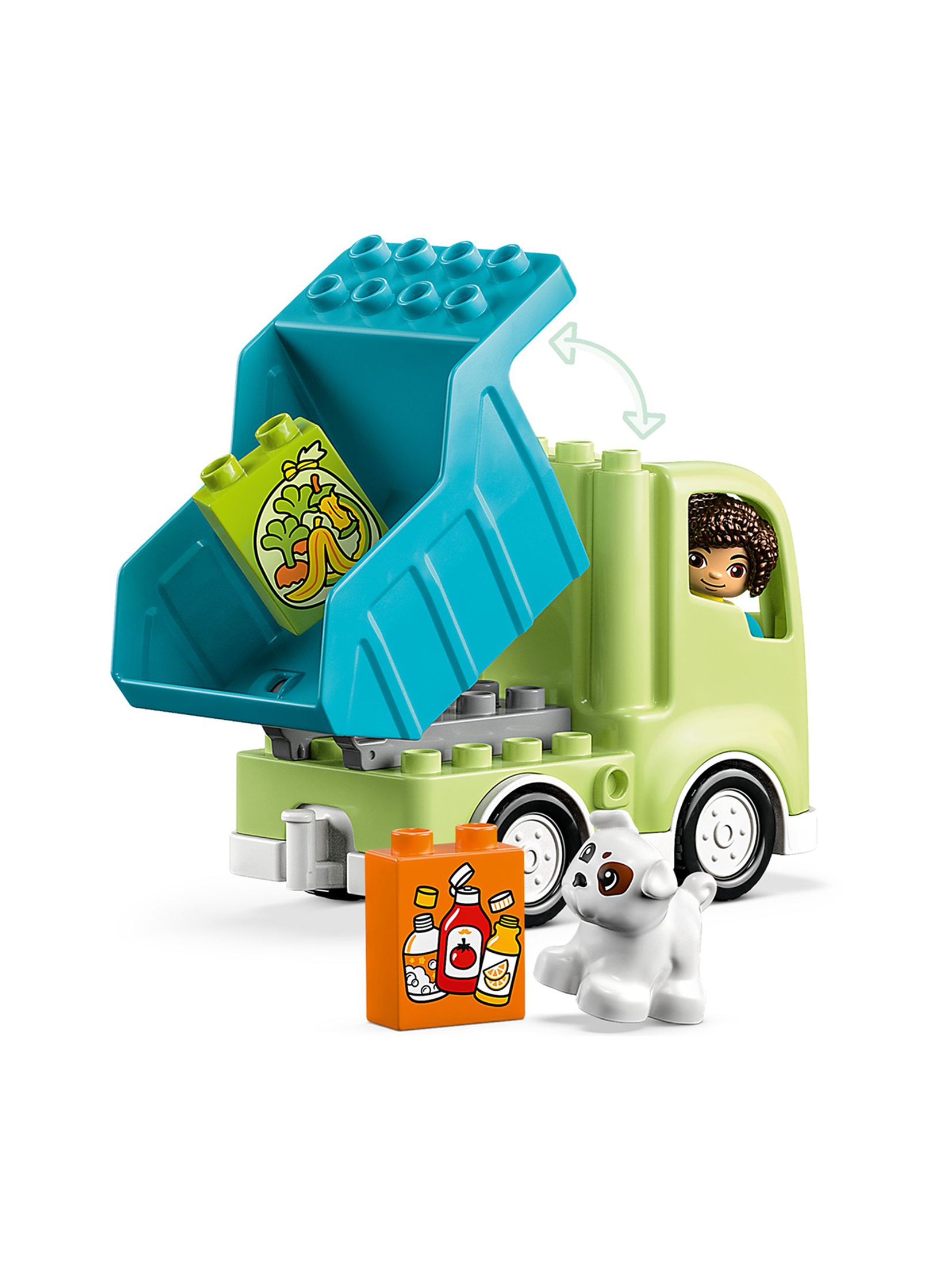 Klocki LEGO Duplo 10987 Ciężarówka recyclingowa - 15 elementów, wiek 2 +