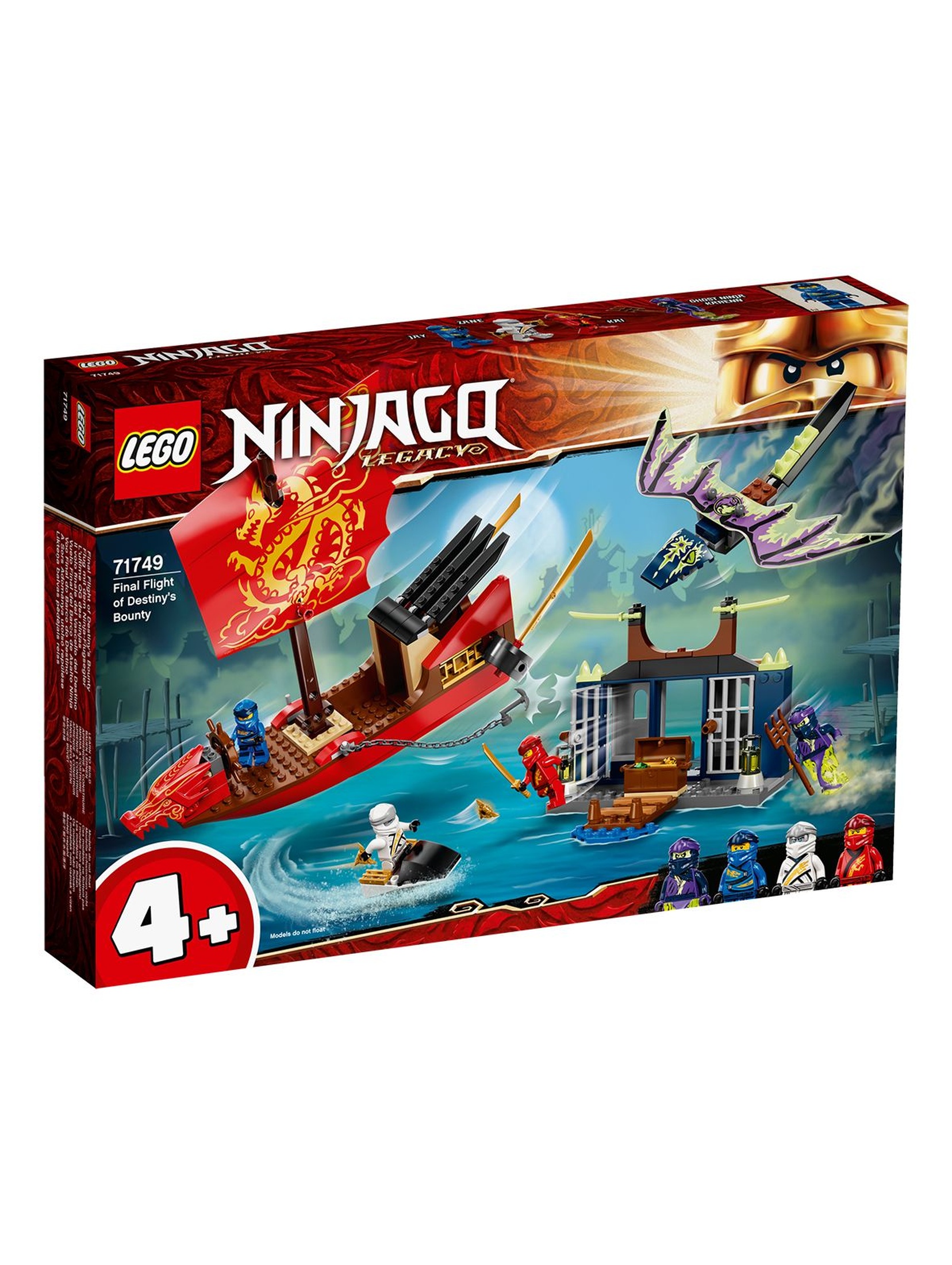 LEGO Ninjago - Ostatni lot Perły Przeznaczenia 71749- 147 elementów, wiek 4+