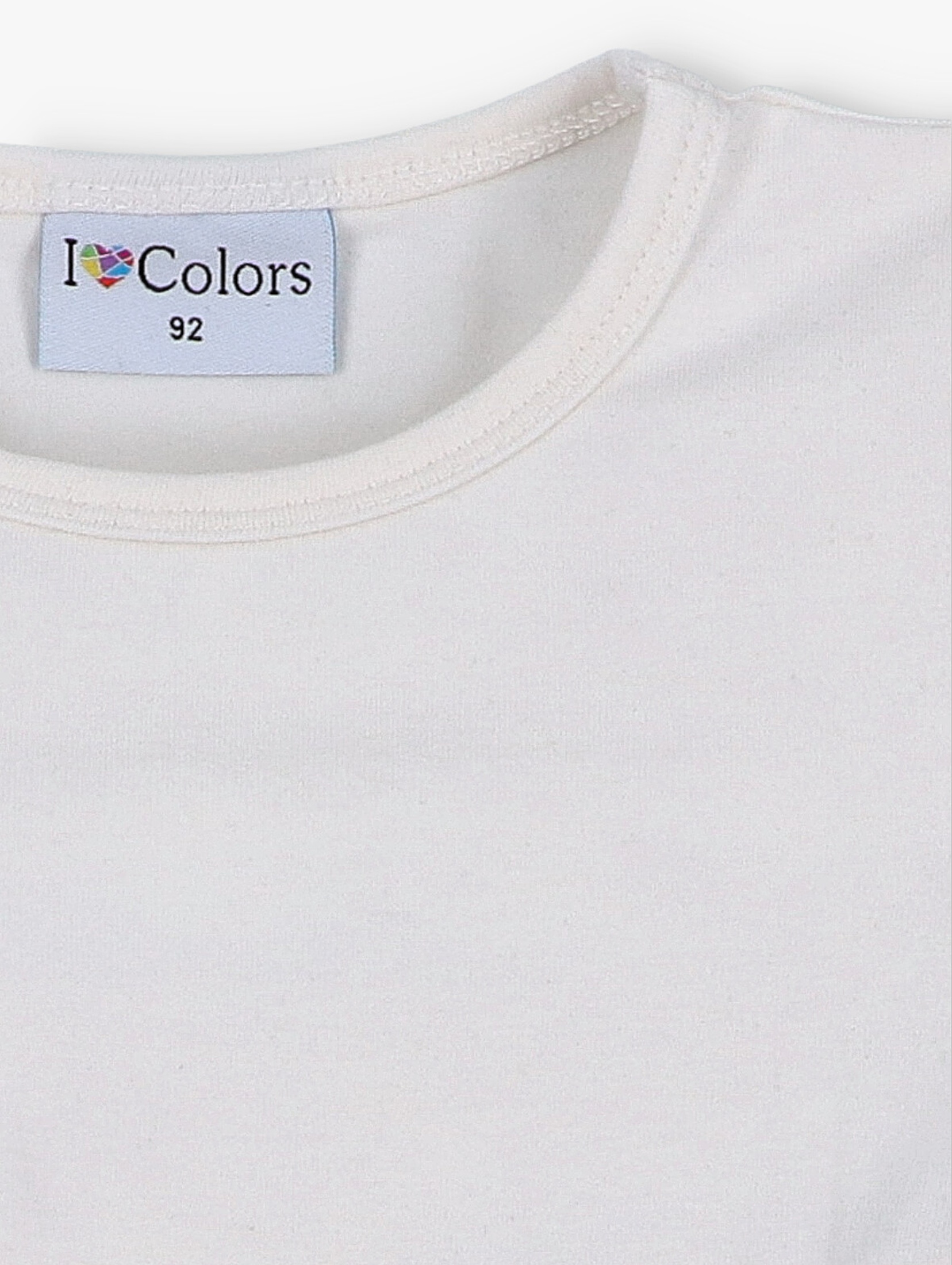 T-shirt dziewczęcy z krótkim rękawem - biały - I Love Colors