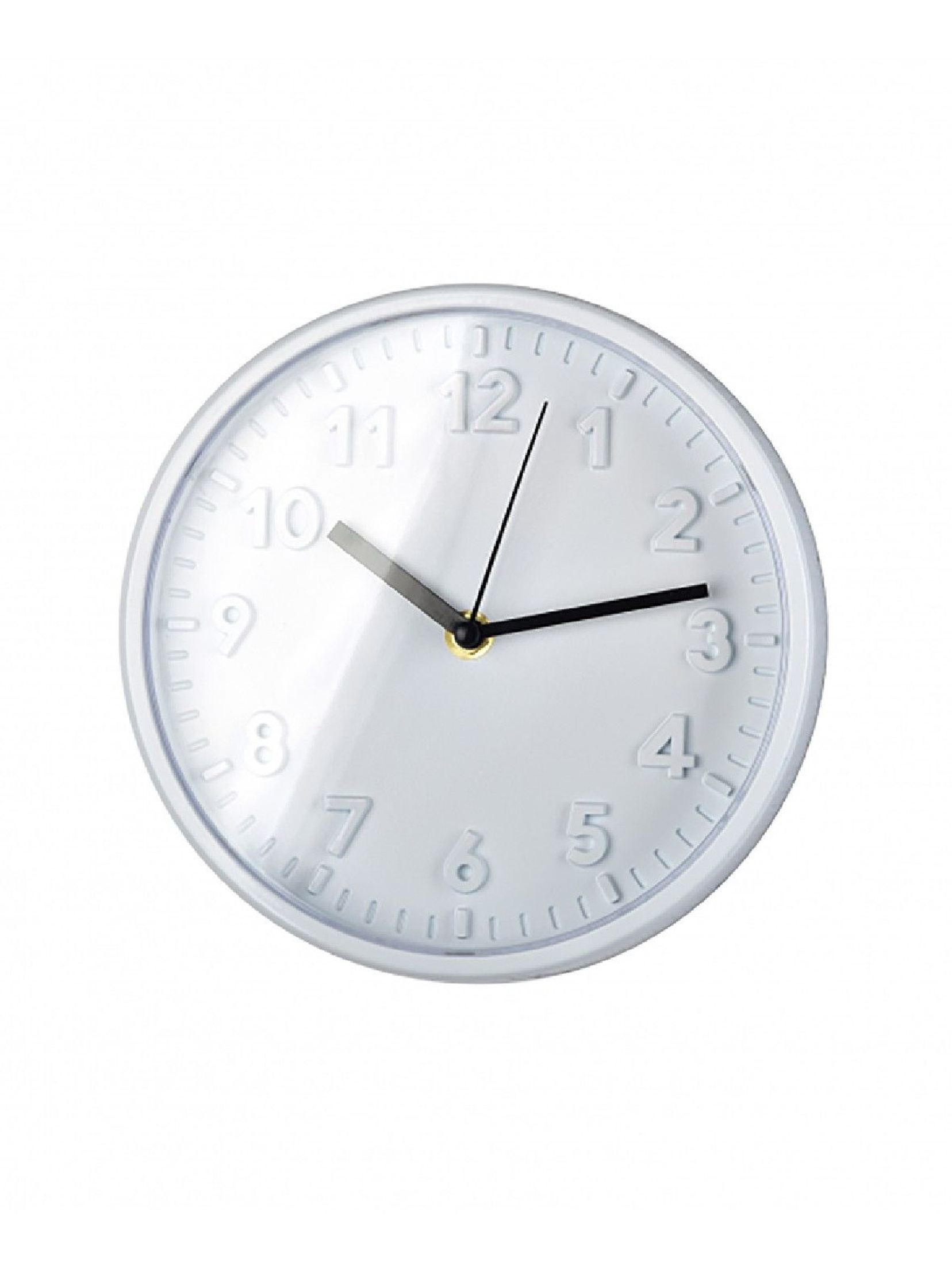 Zegar mechaniczny ścienny Ø 20 cm biały