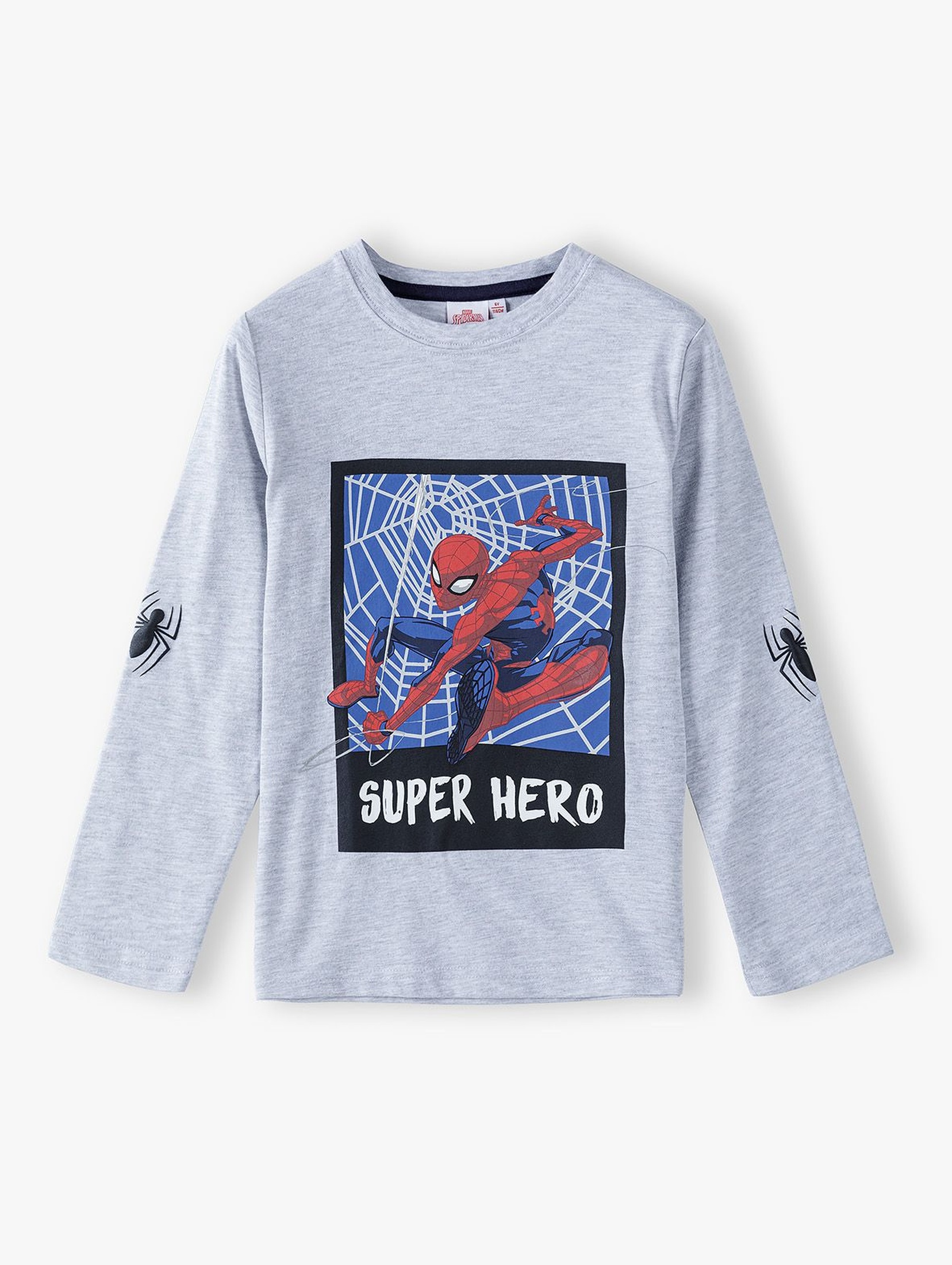 Bluzka chłopięca szara Spiderman