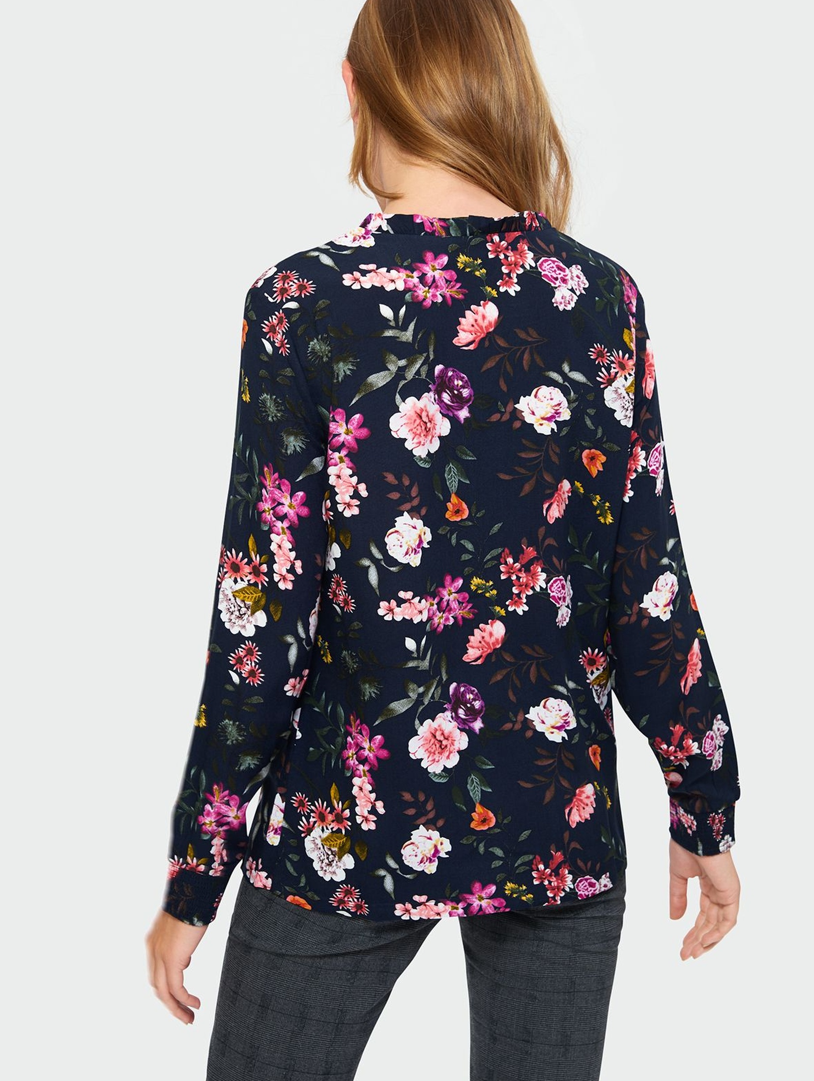 Bluzka damska w kolorowe kwiaty
