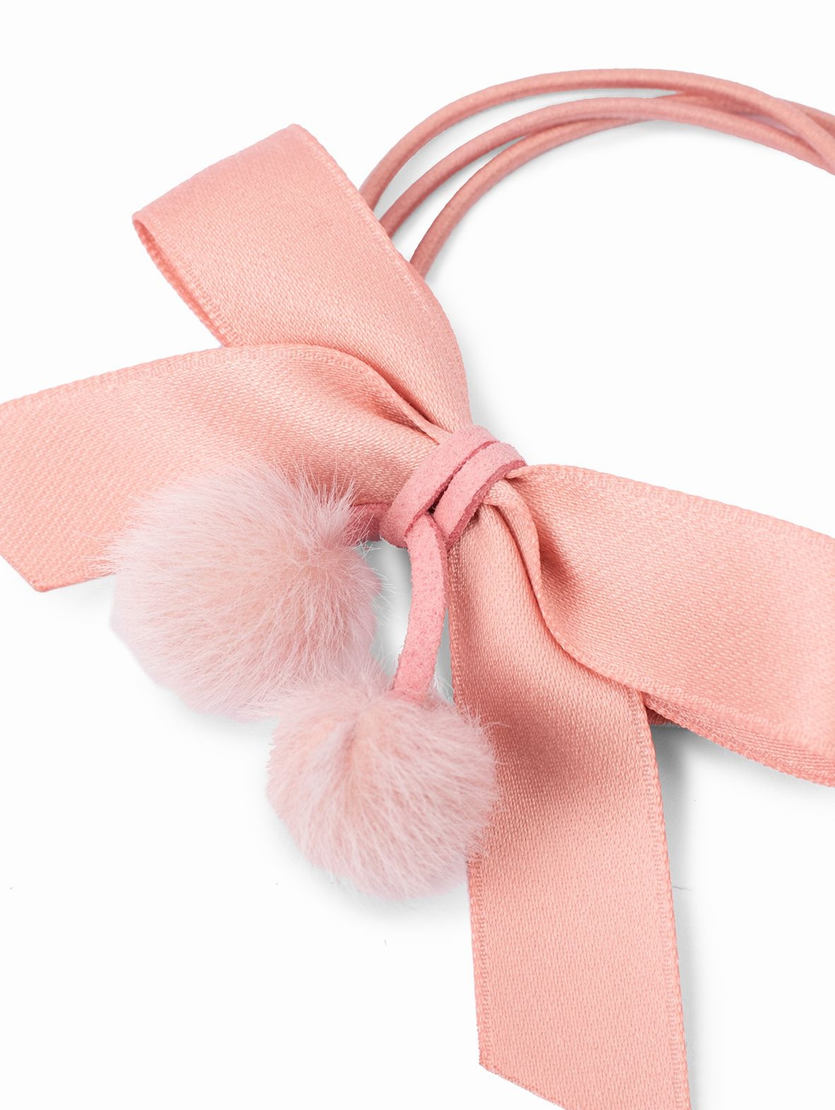 Gumka do włosów dla dziewczynki w kształcie kokardki - różowa