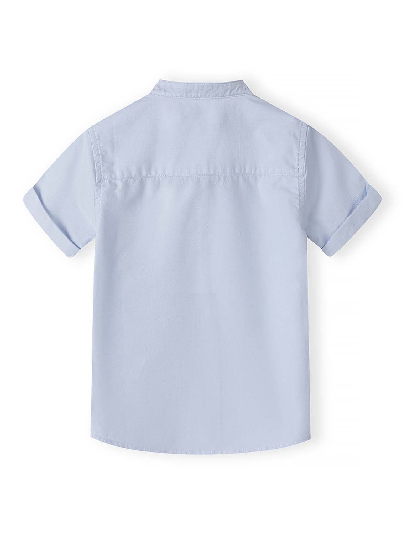 Koszula ze stójką i krótkim rękawem chłopięca- błękitna