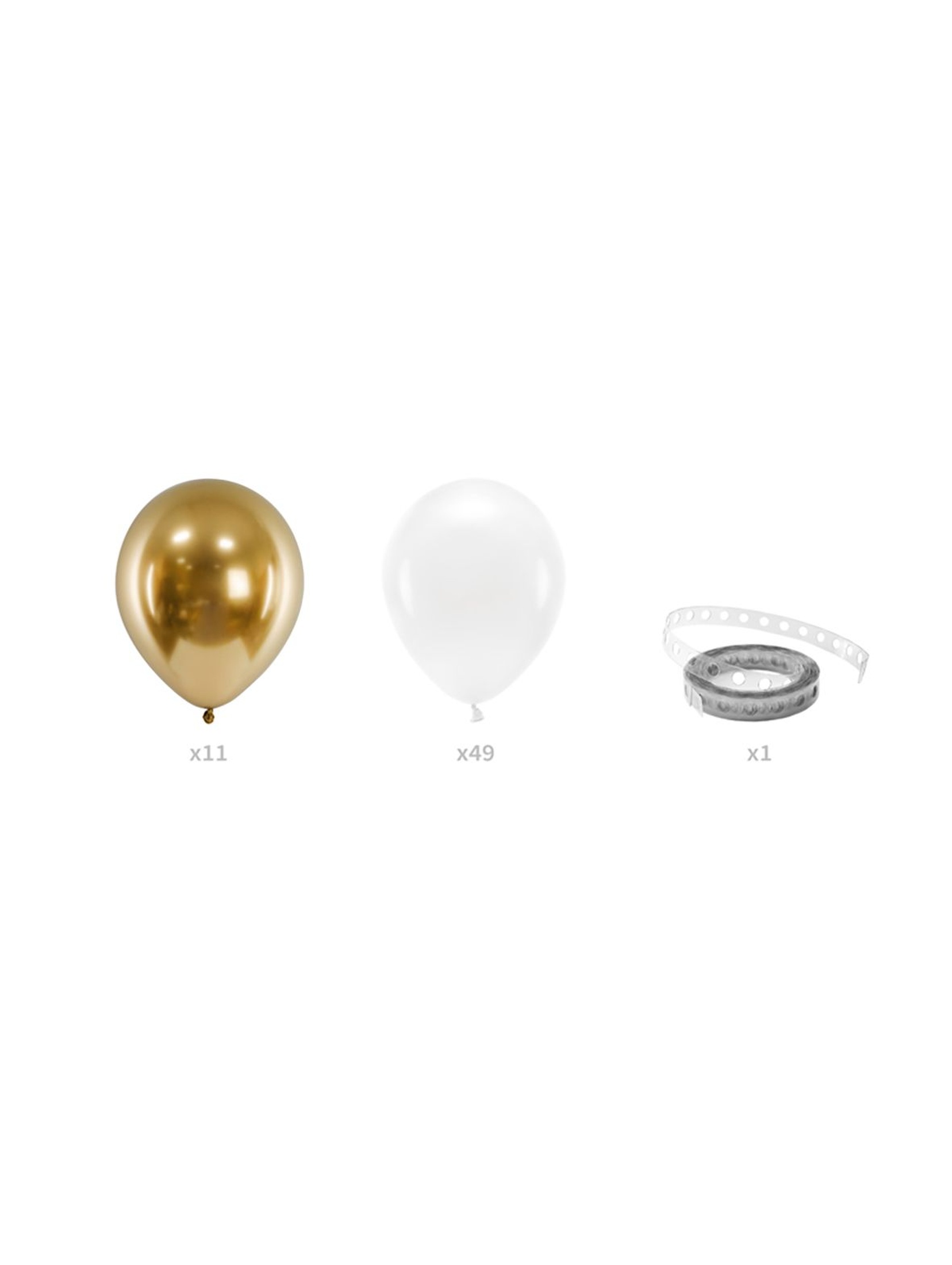 Girlanda balonowa - biało-złota 200cm