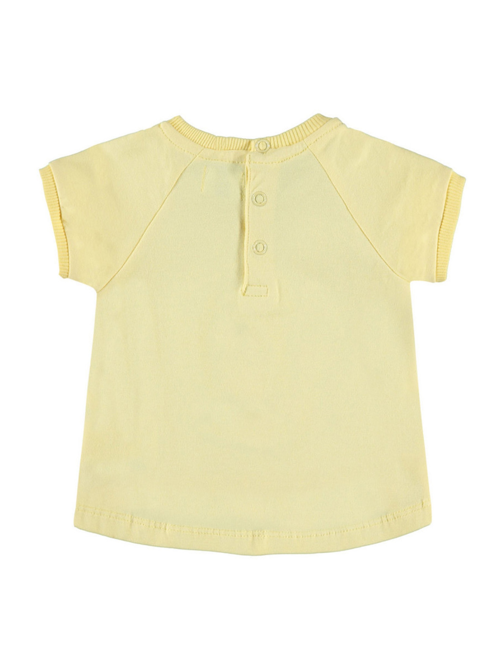 Dziewczęca bluzka z krótkim rękawem żółta