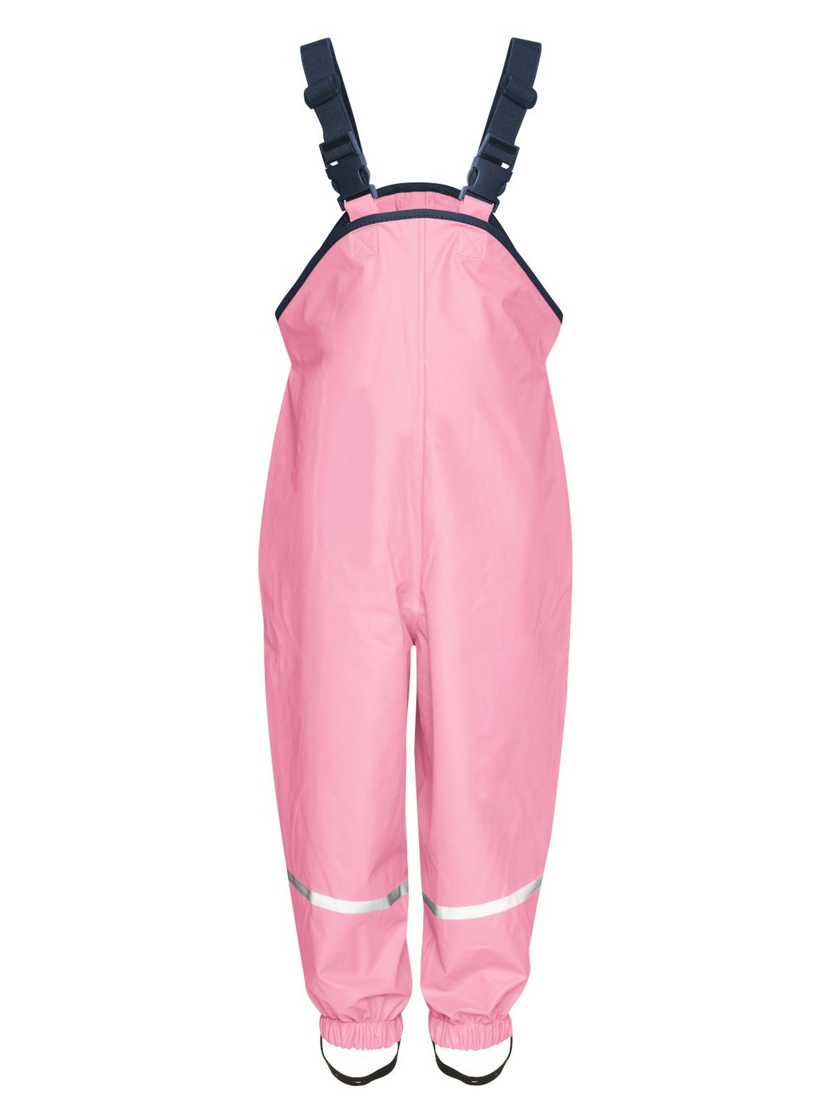 Spodnie przeciwdeszczowe różowe z odblaskami