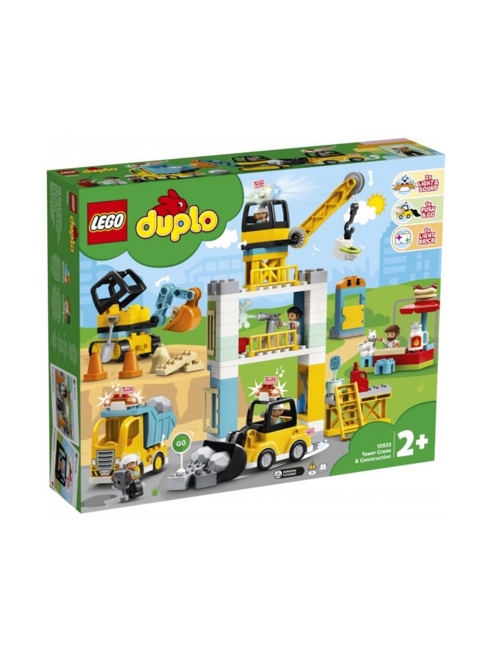 LEGO® DUPLO® Construction Żuraw wieżowy i budowa - 123 el wiek +2