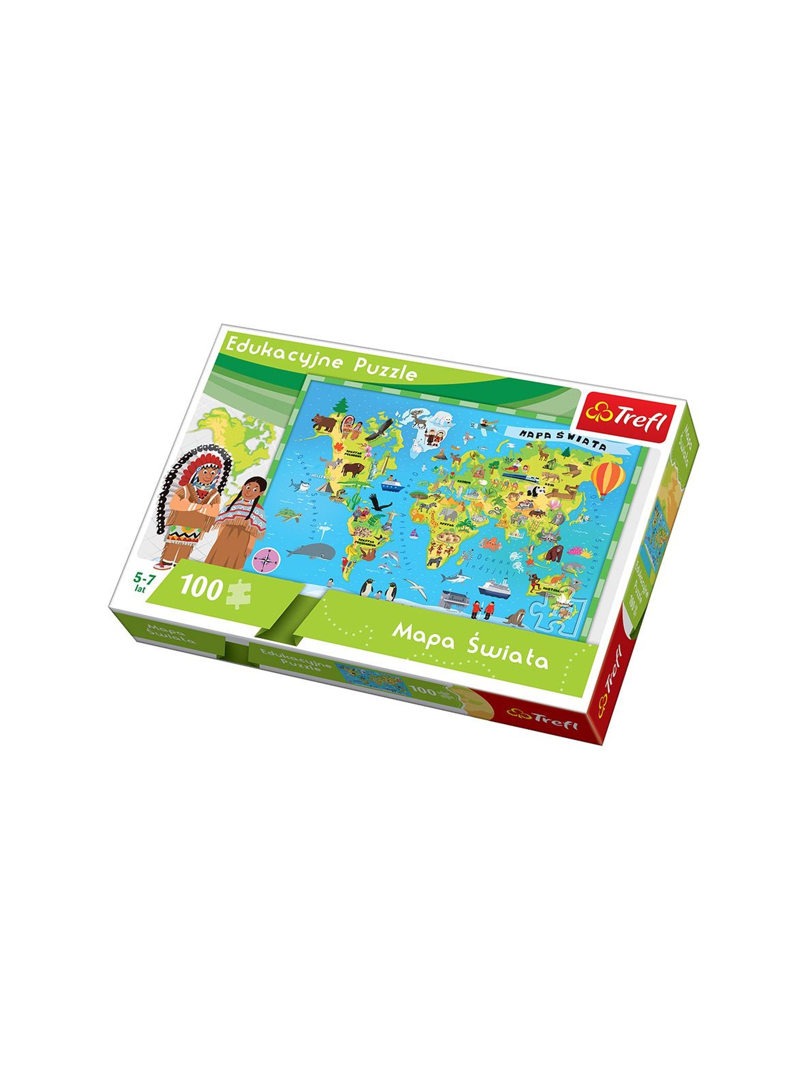 Puzzle eduk- Mapa świata