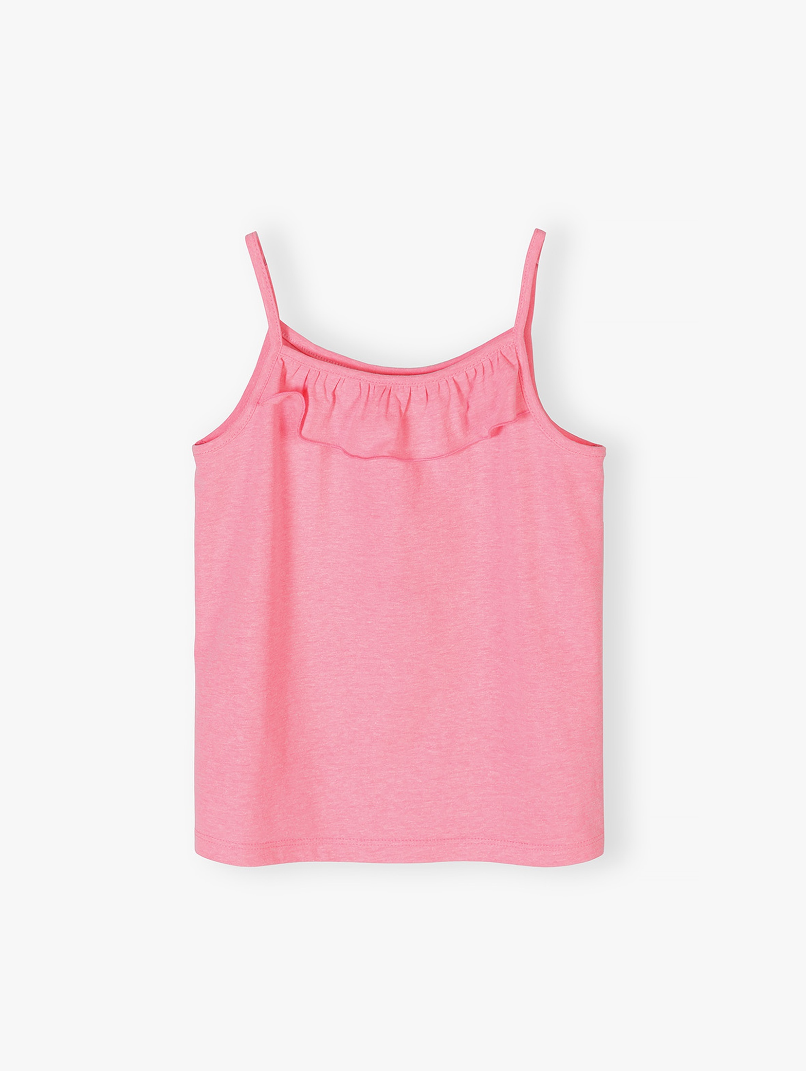 Różowa koszulka dziewczęca na ramiączkach
