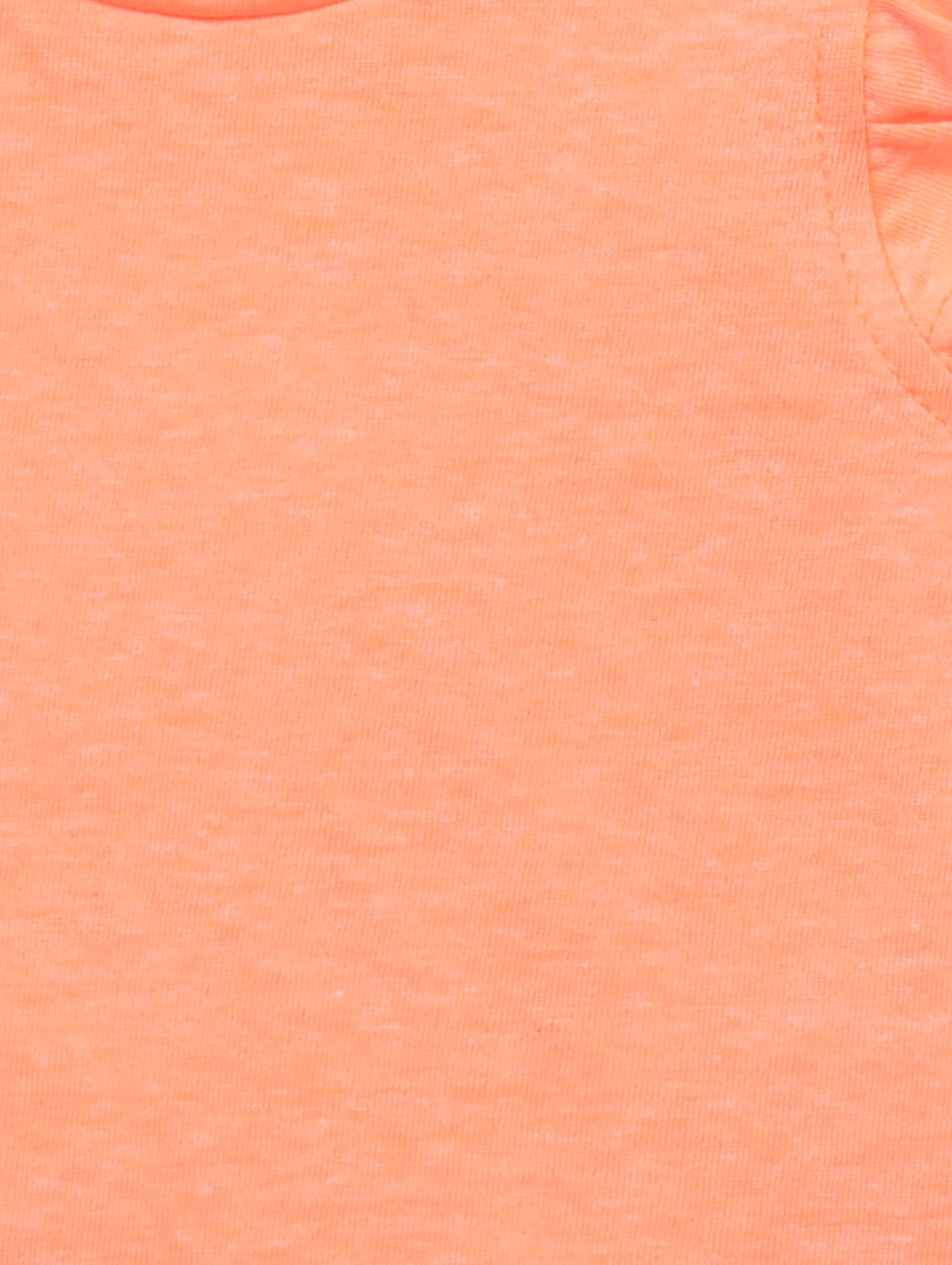 Pomarańczowa bluzka dzianinowa dziewczęca z falbankami