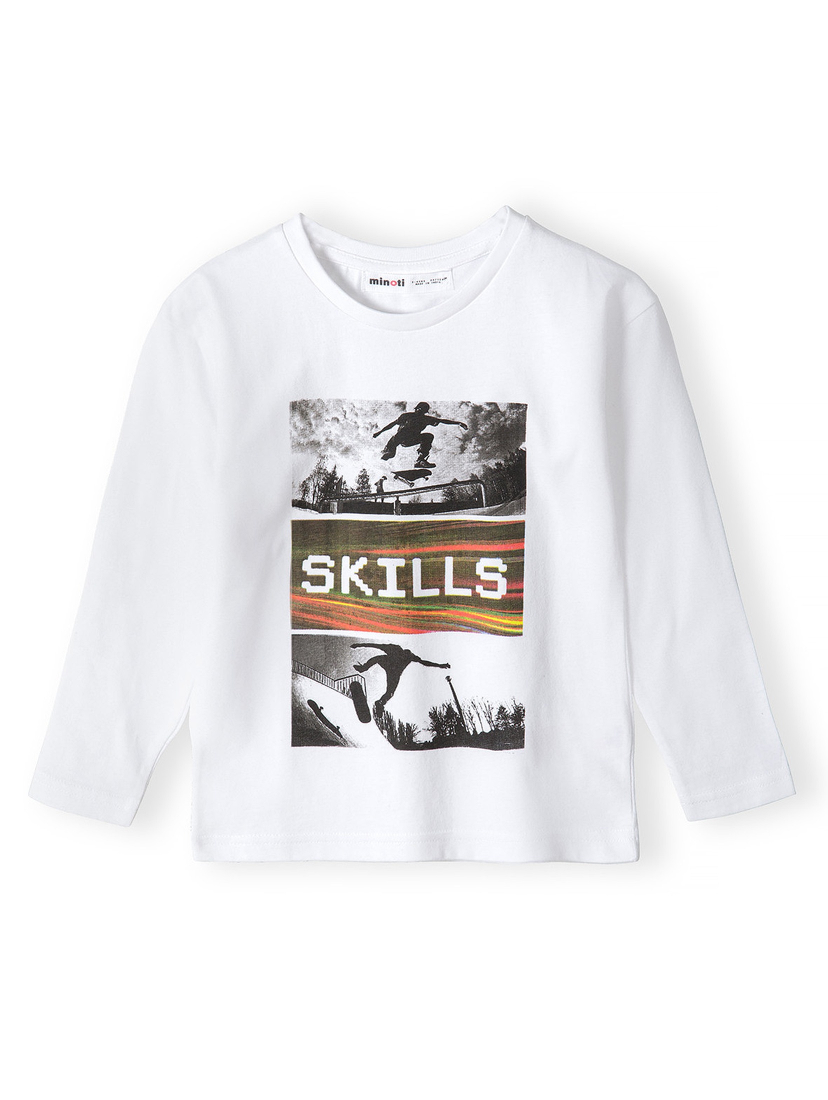 Biała bluzka z bawełny dla chłopca - Skills