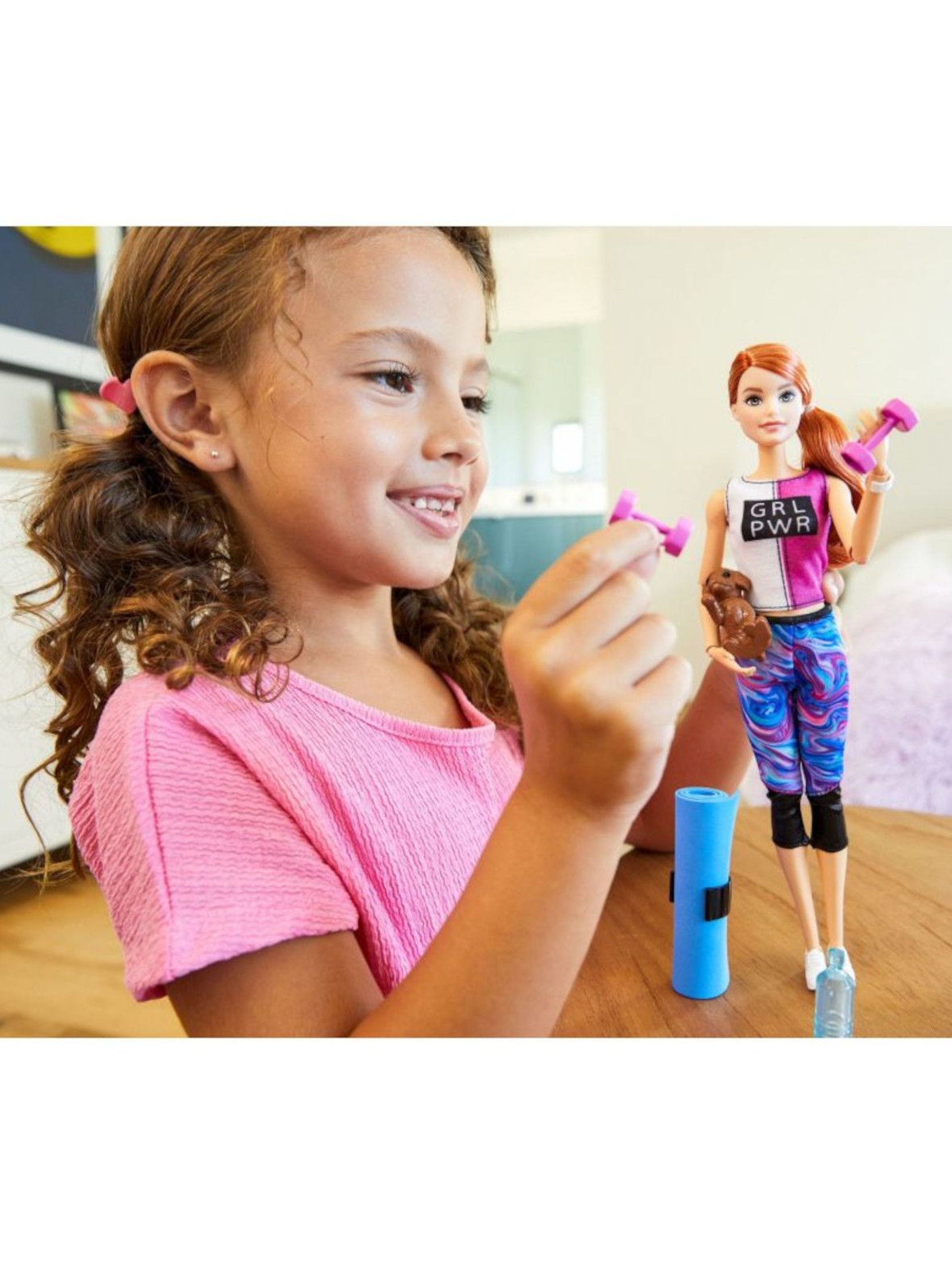 Barbie - Zestaw Relaks na siłowni Lalka z pieskiem i akcesoria wiek 3+