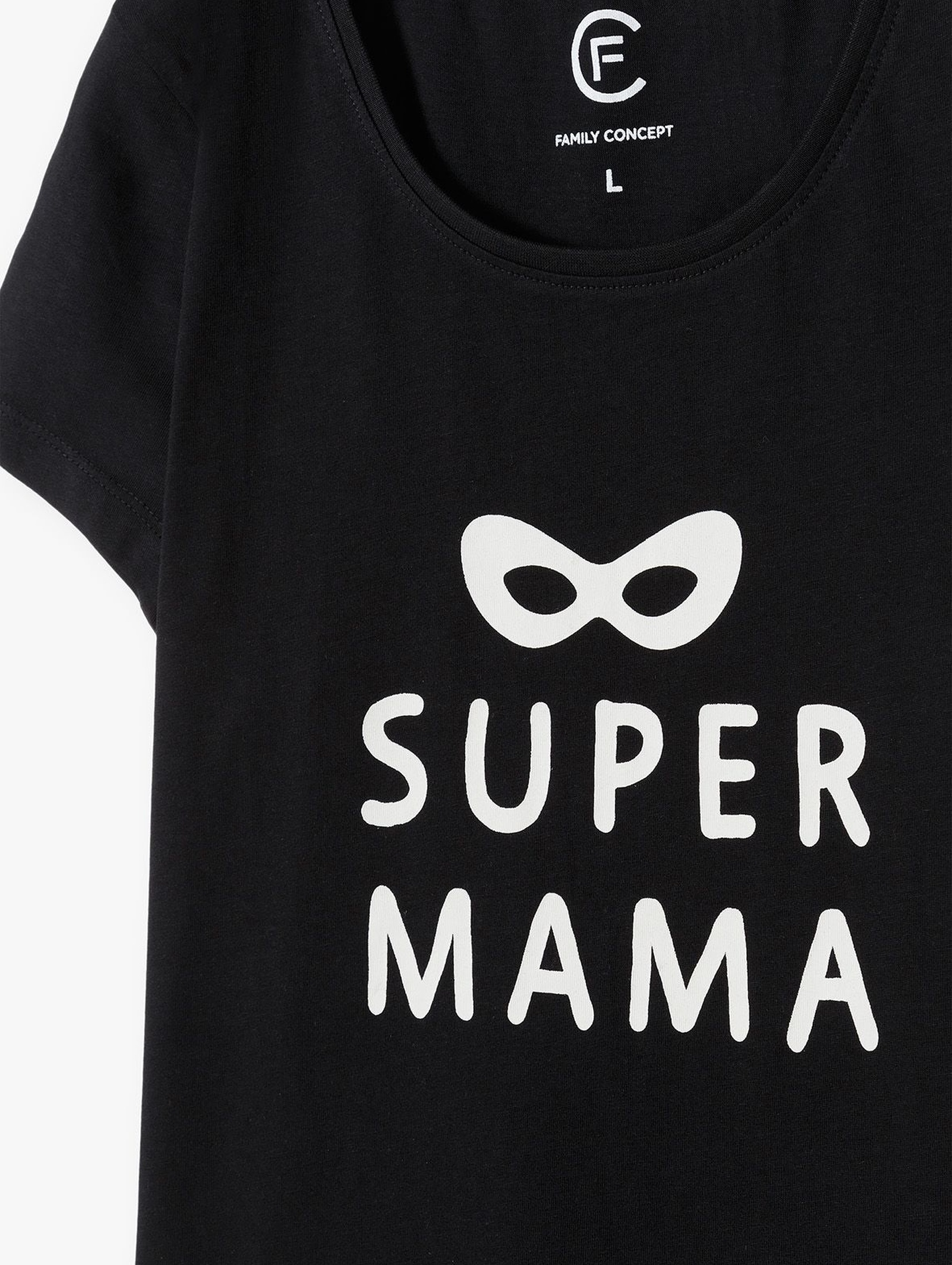 Bawełniany tshirt damski z napisem "Super mama"