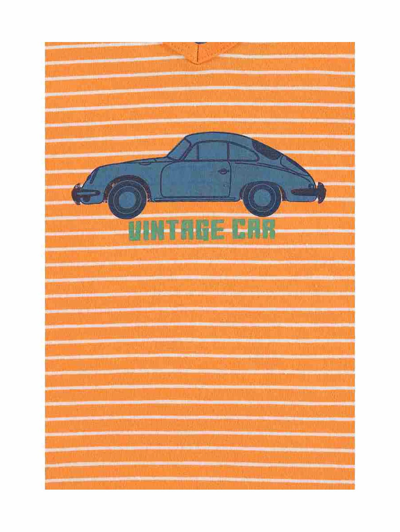 T-shirt chłopięcy pomarańczowy - Vintage car - Lief