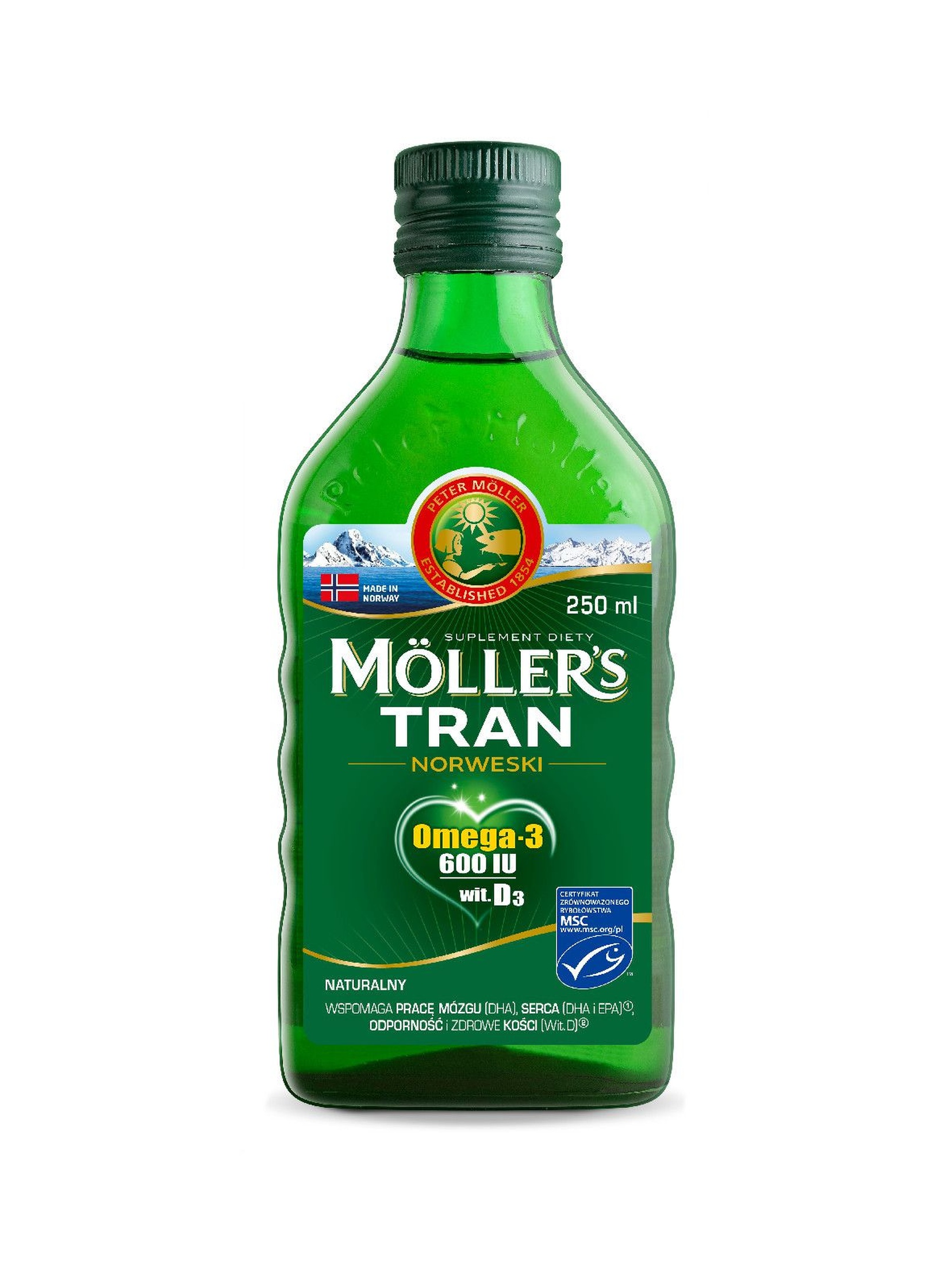 Möller's Tran Norweski Naturalny - suplement diety 250 ml