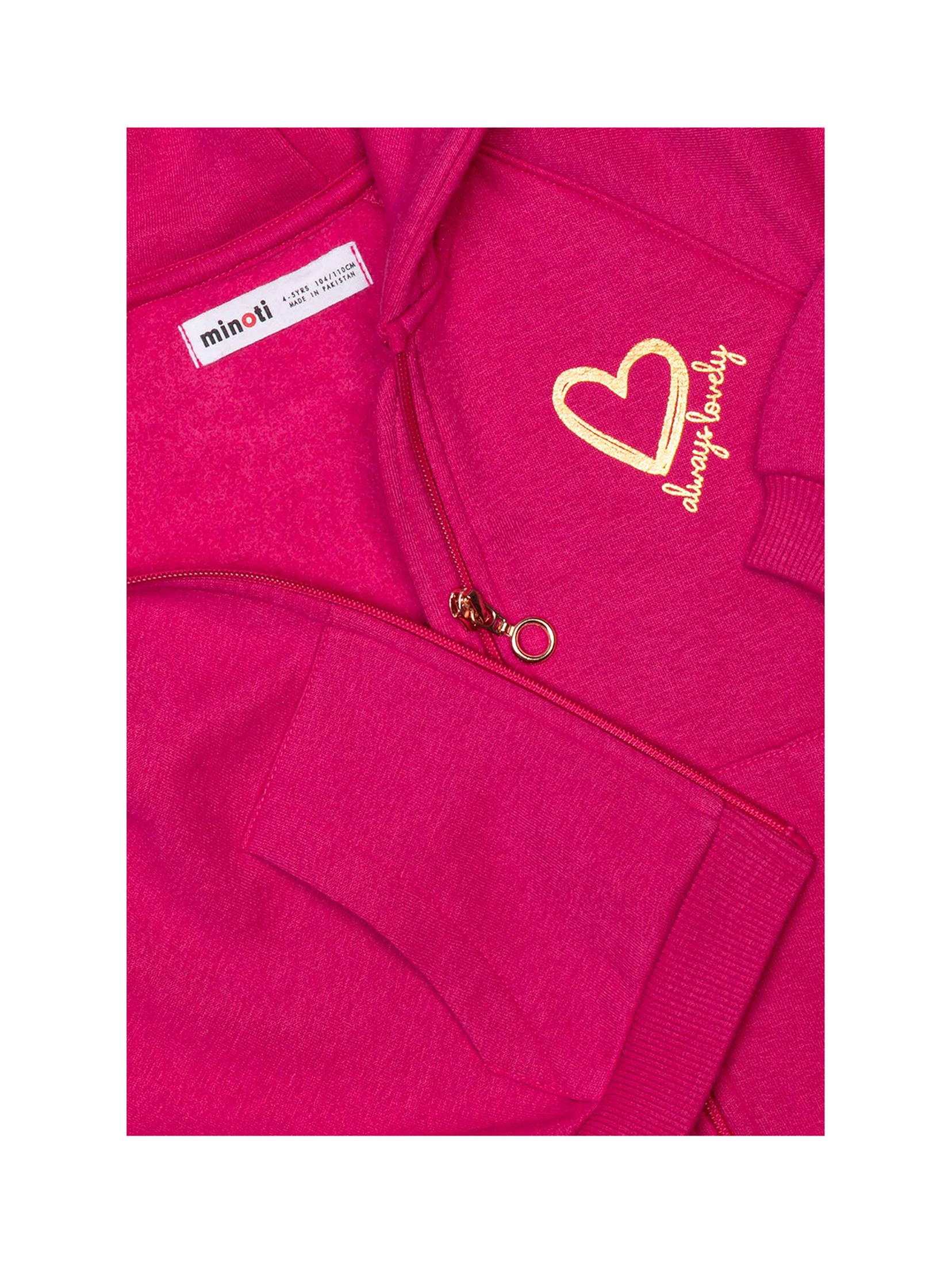 Różowa bluza dla dziewczynki z kapturem