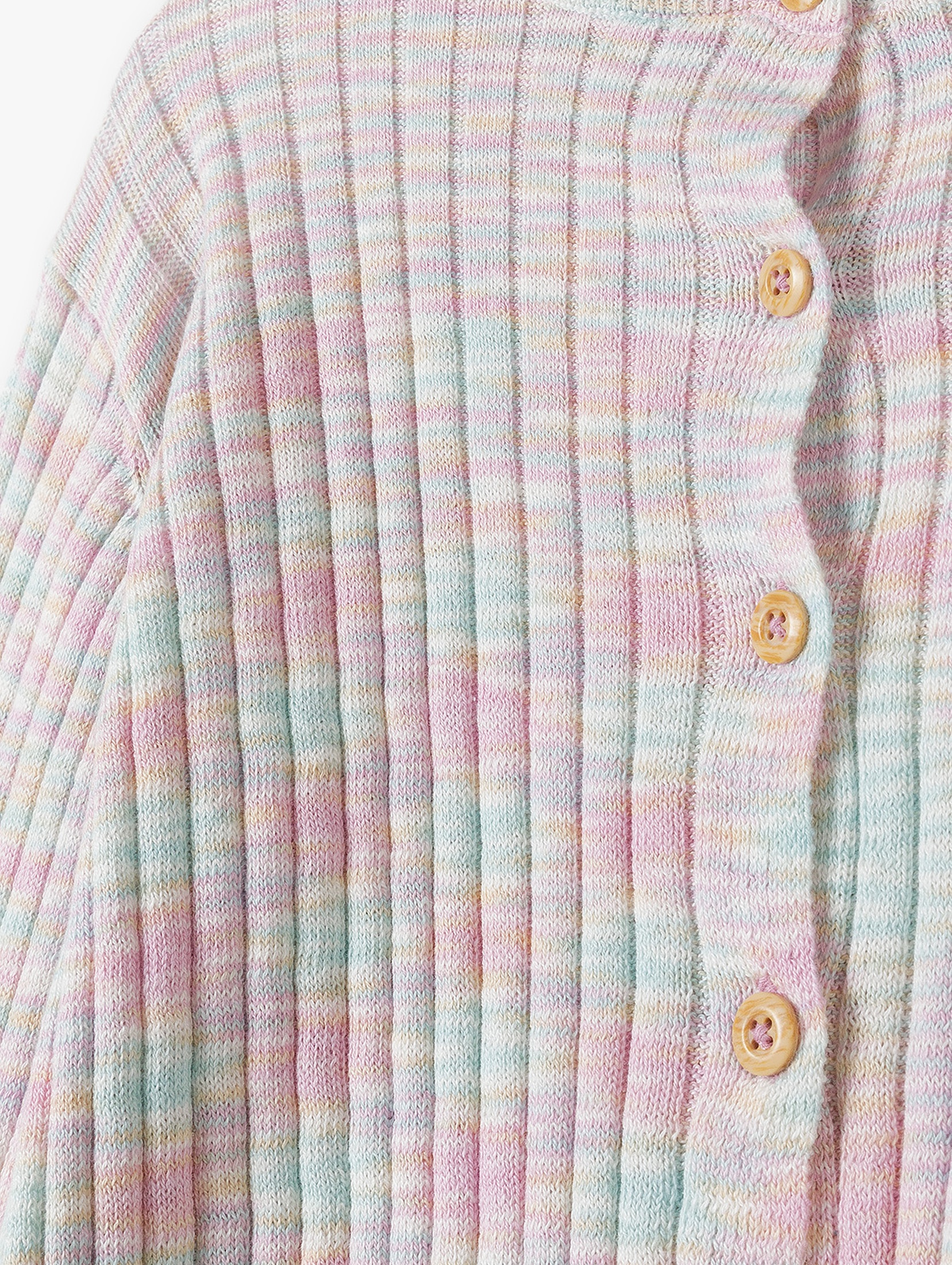 Kolorowy sweter dziewczęcy w prążki - 5.10.15.