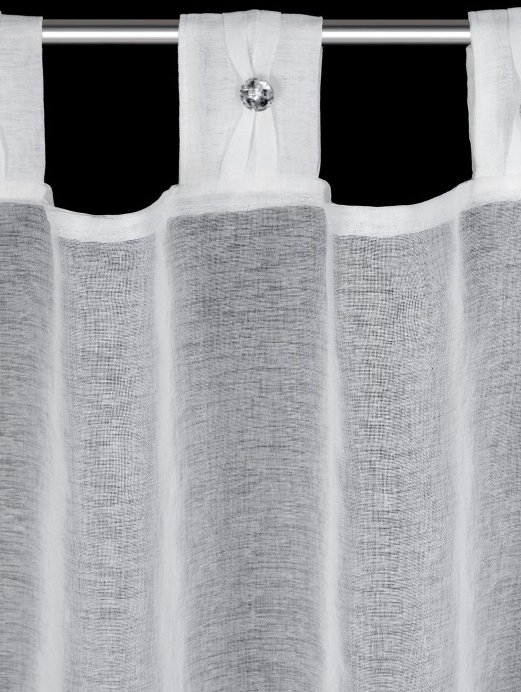 Firana gotowa sevilla na szelkach 150x90 cm biały