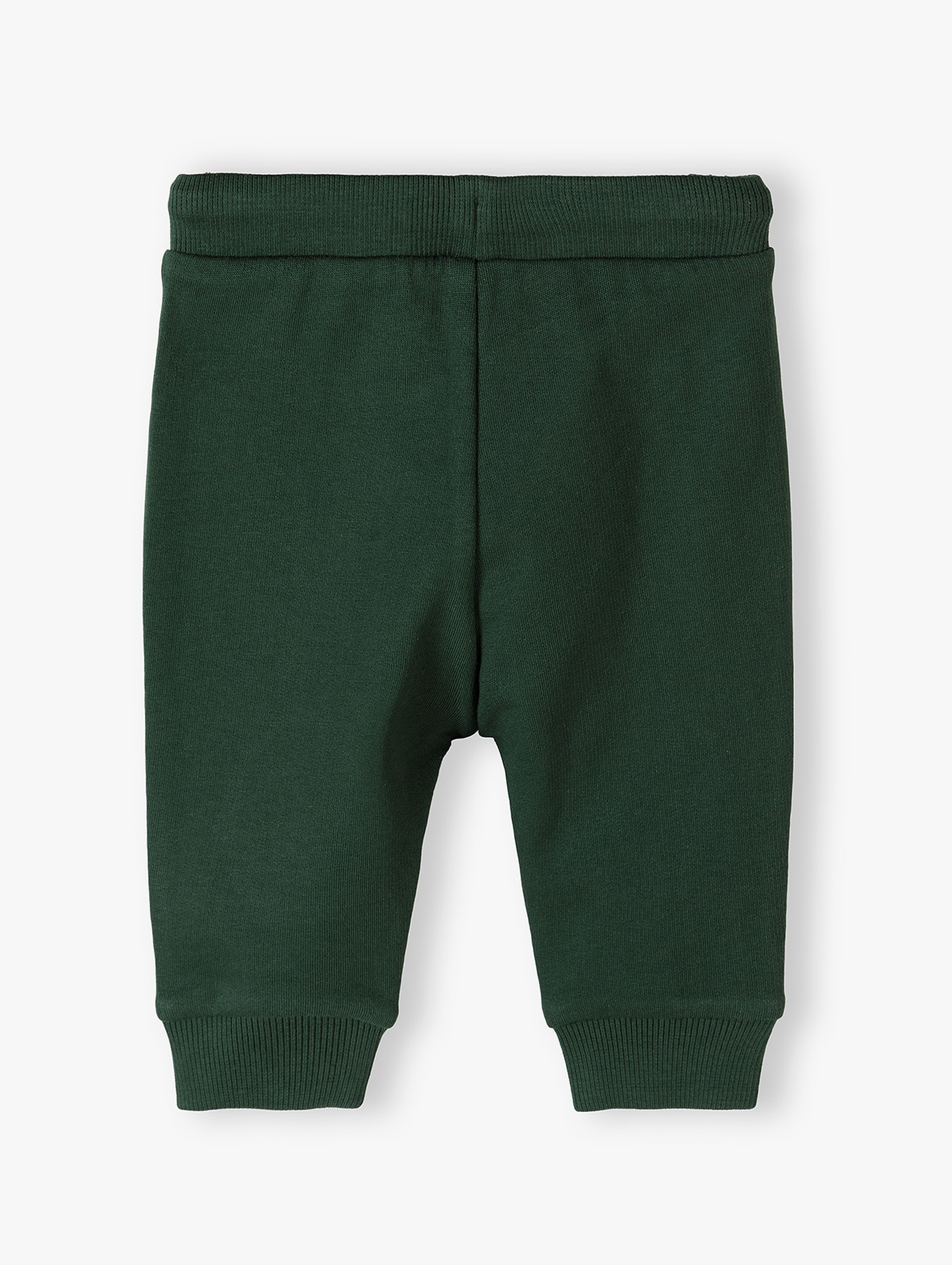 Zielone bawełniane spodnie dresowe niemowlęce - 5.10.15.