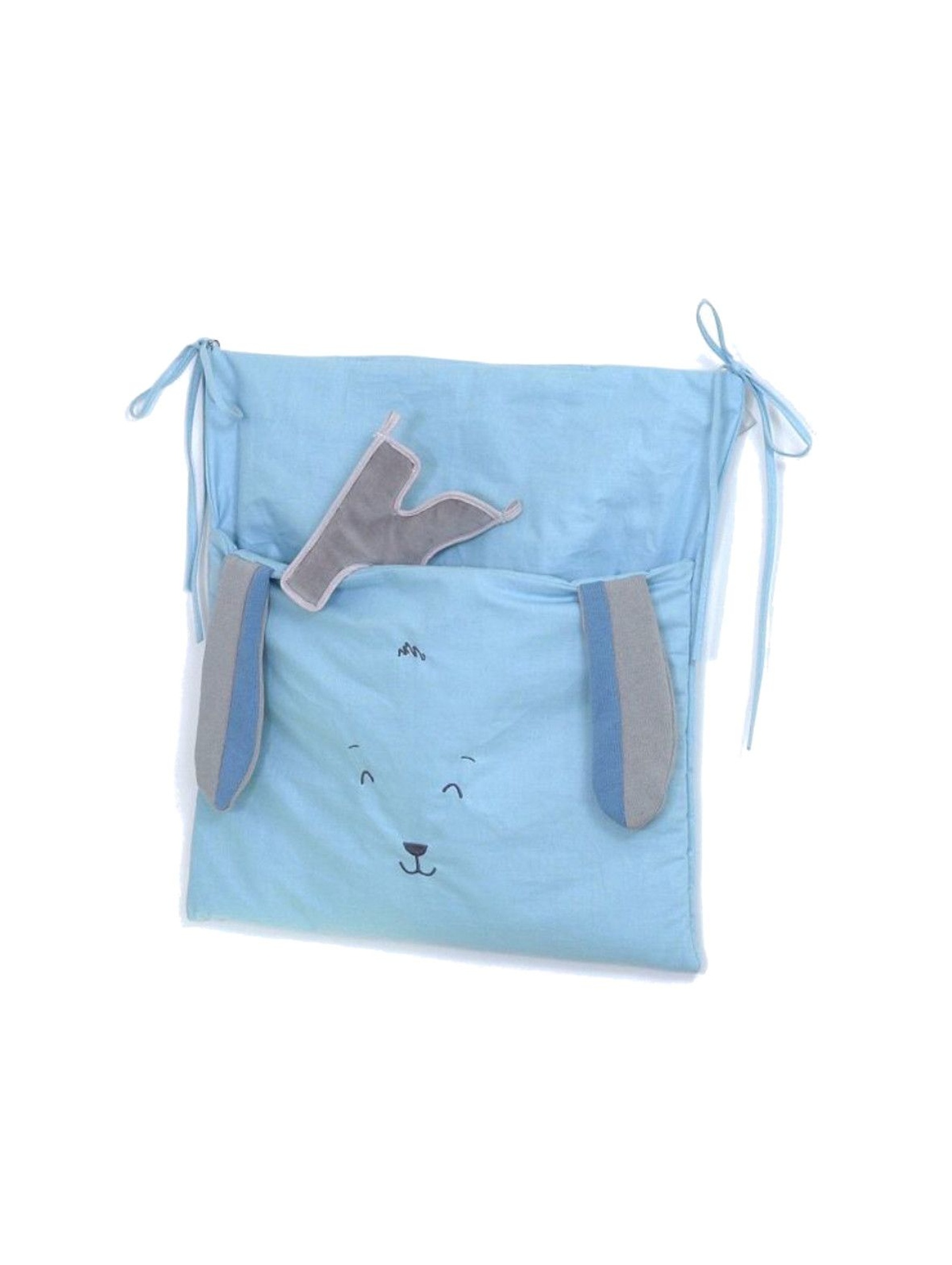 Przybornik - torba na łóżeczko Amy Midi Fluffy - niebieski