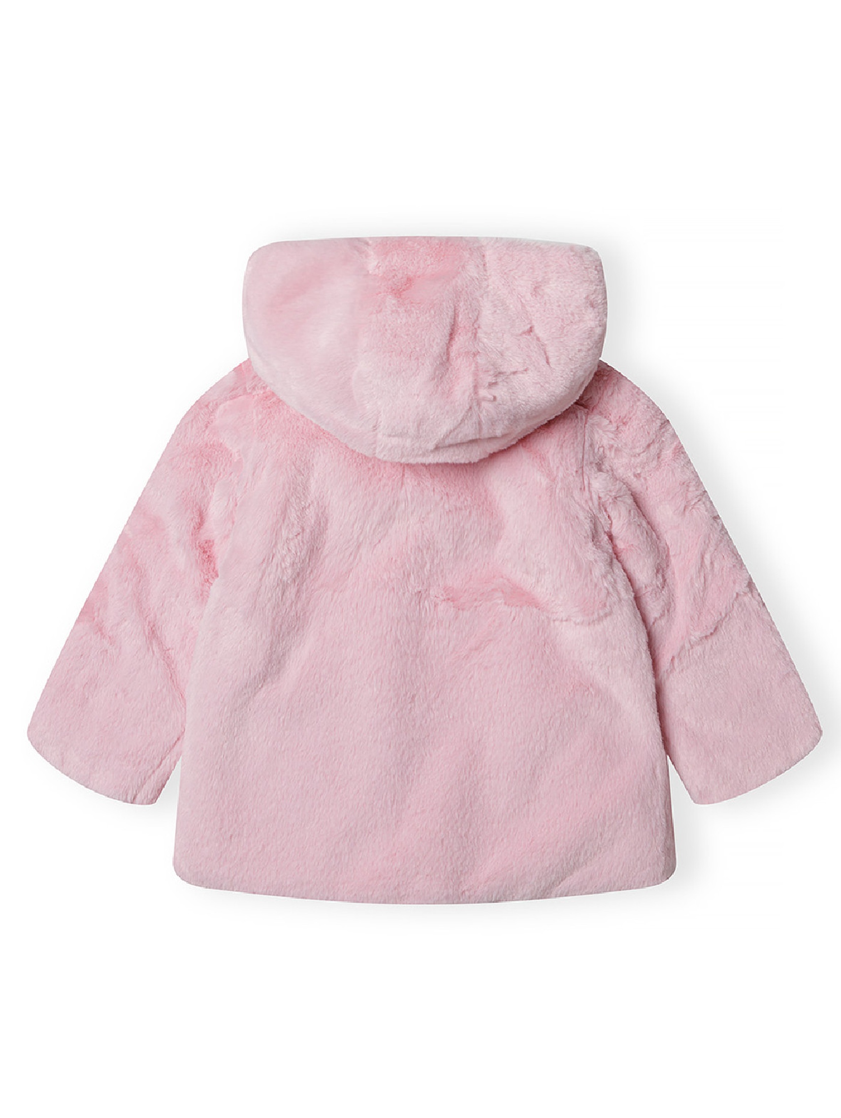 Różowa kurtka przejściowa pluszowa dla niemowlaka