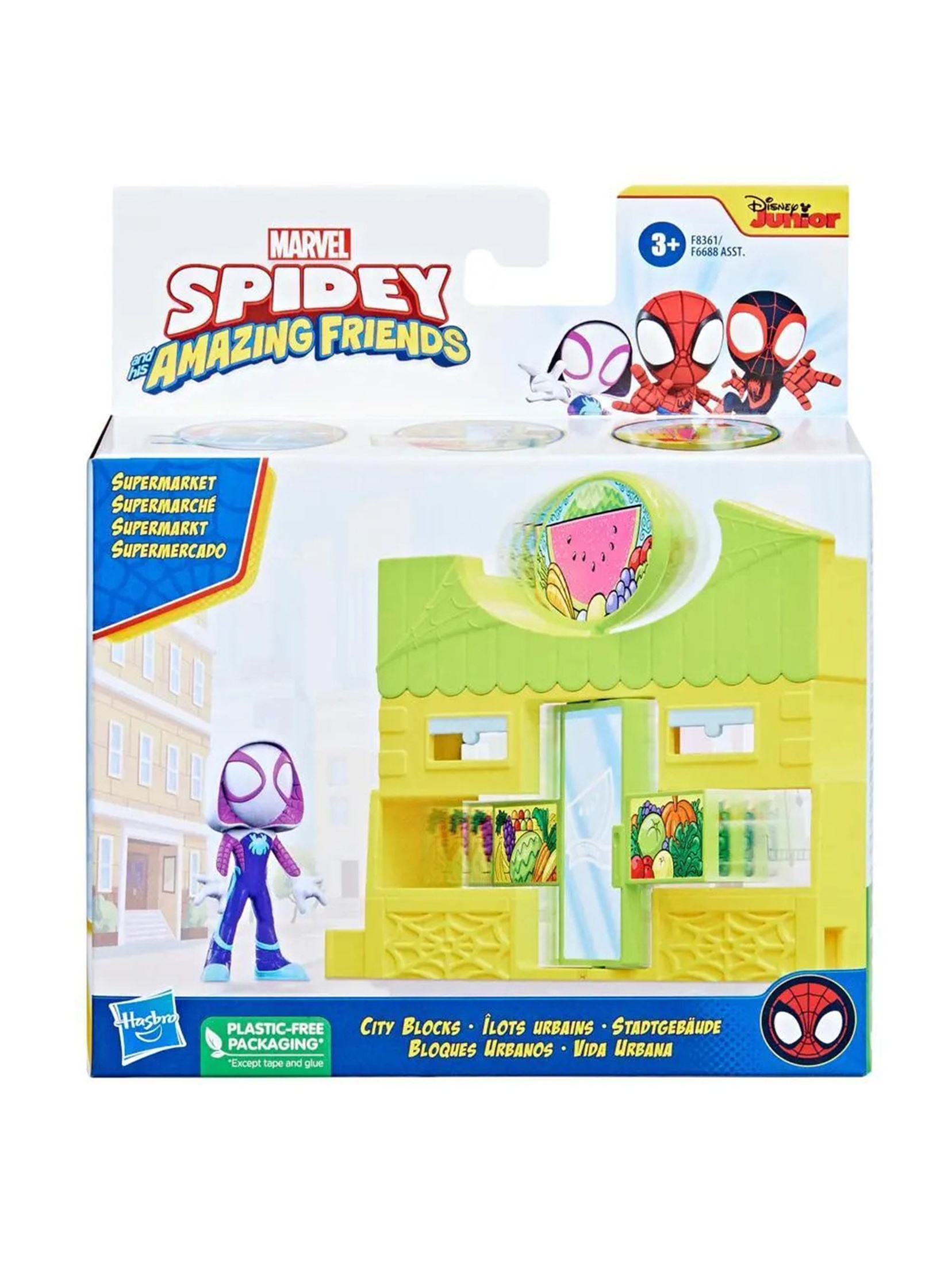 Hasbro Zestaw z figurką Spidey Supermarket + figurka akcji Ghost Spider