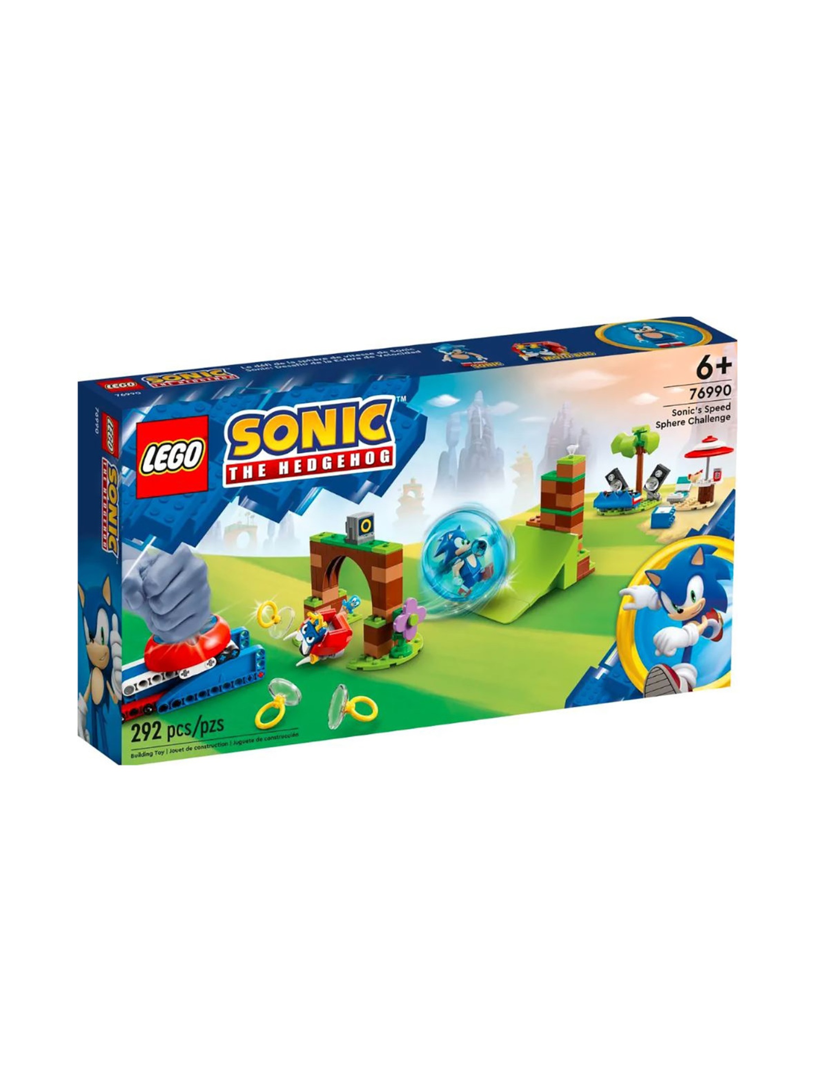 Klocki LEGO Sonic 76990 Wyzwanie z pędzącą kulą - 292 elementy, wiek 6 +