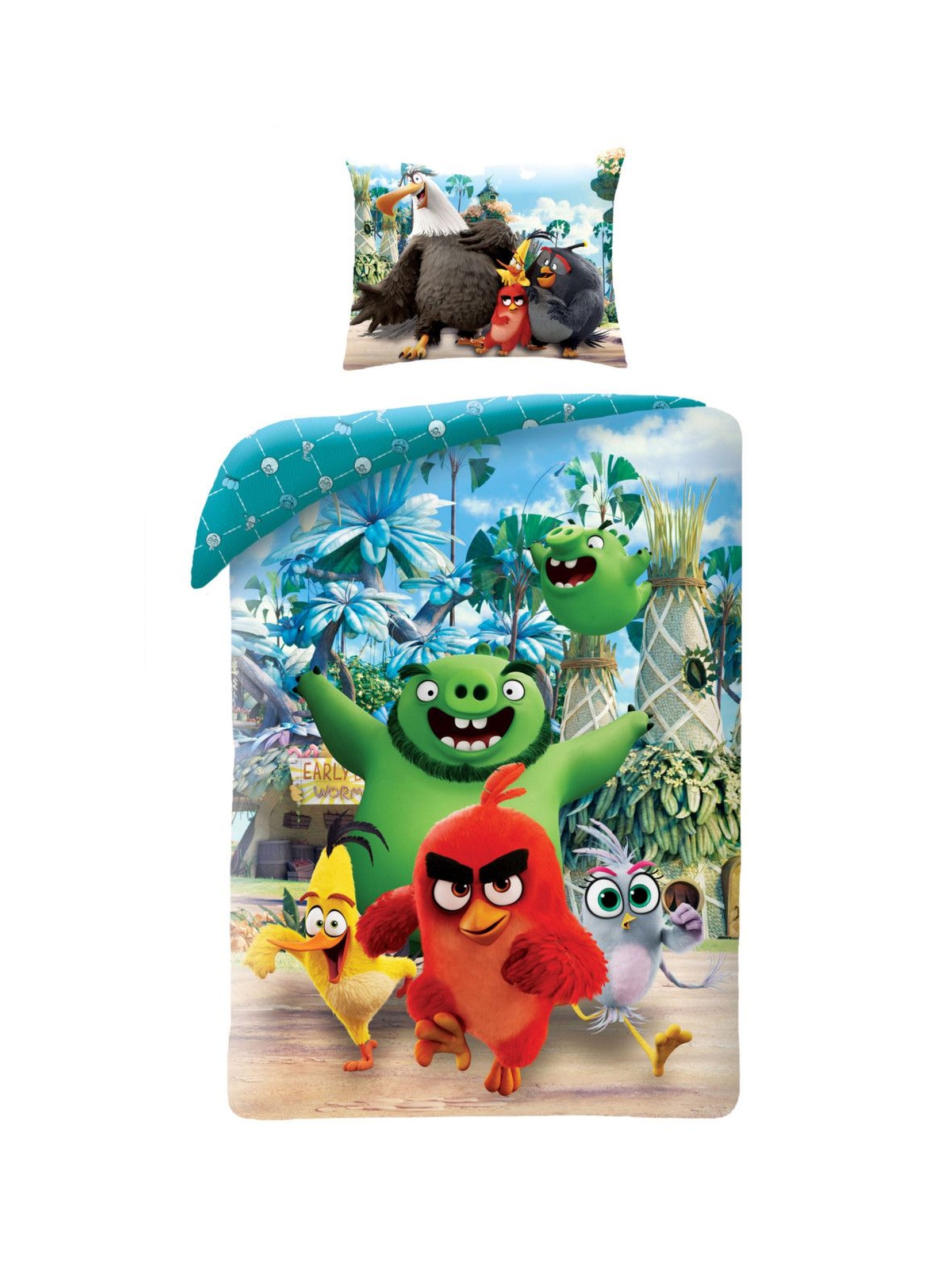 Pościel chłopięca Angry Birds 140x200cm+70x90cm